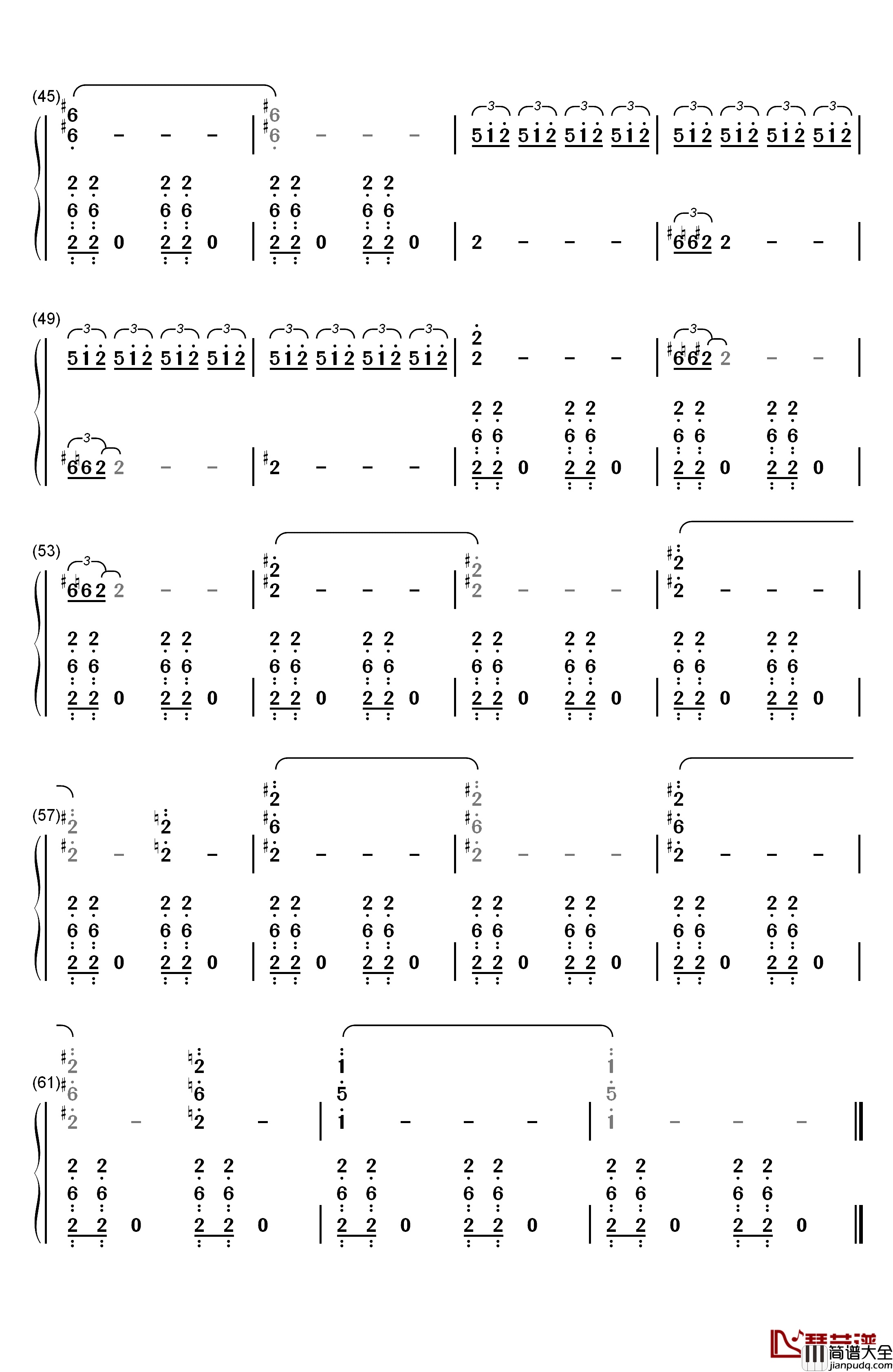 London_Falling钢琴简谱_数字双手_Michael_Giacchino