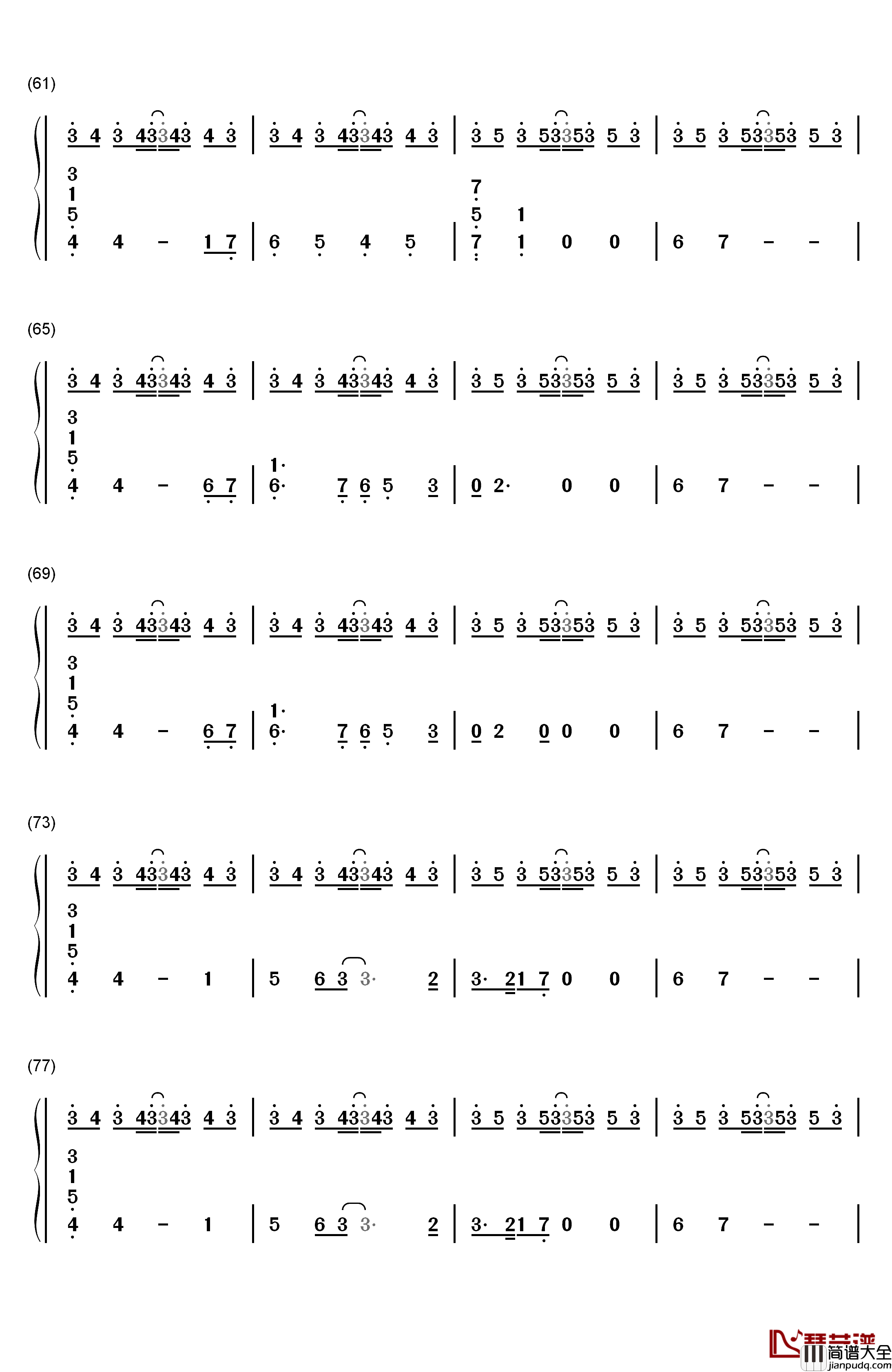 Von钢琴简谱_数字双手_菅野洋子