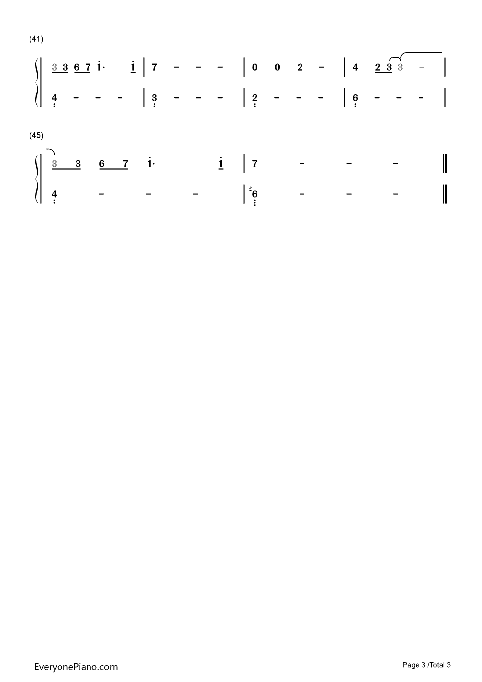 Sonne钢琴简谱_数字双手_Rammstein