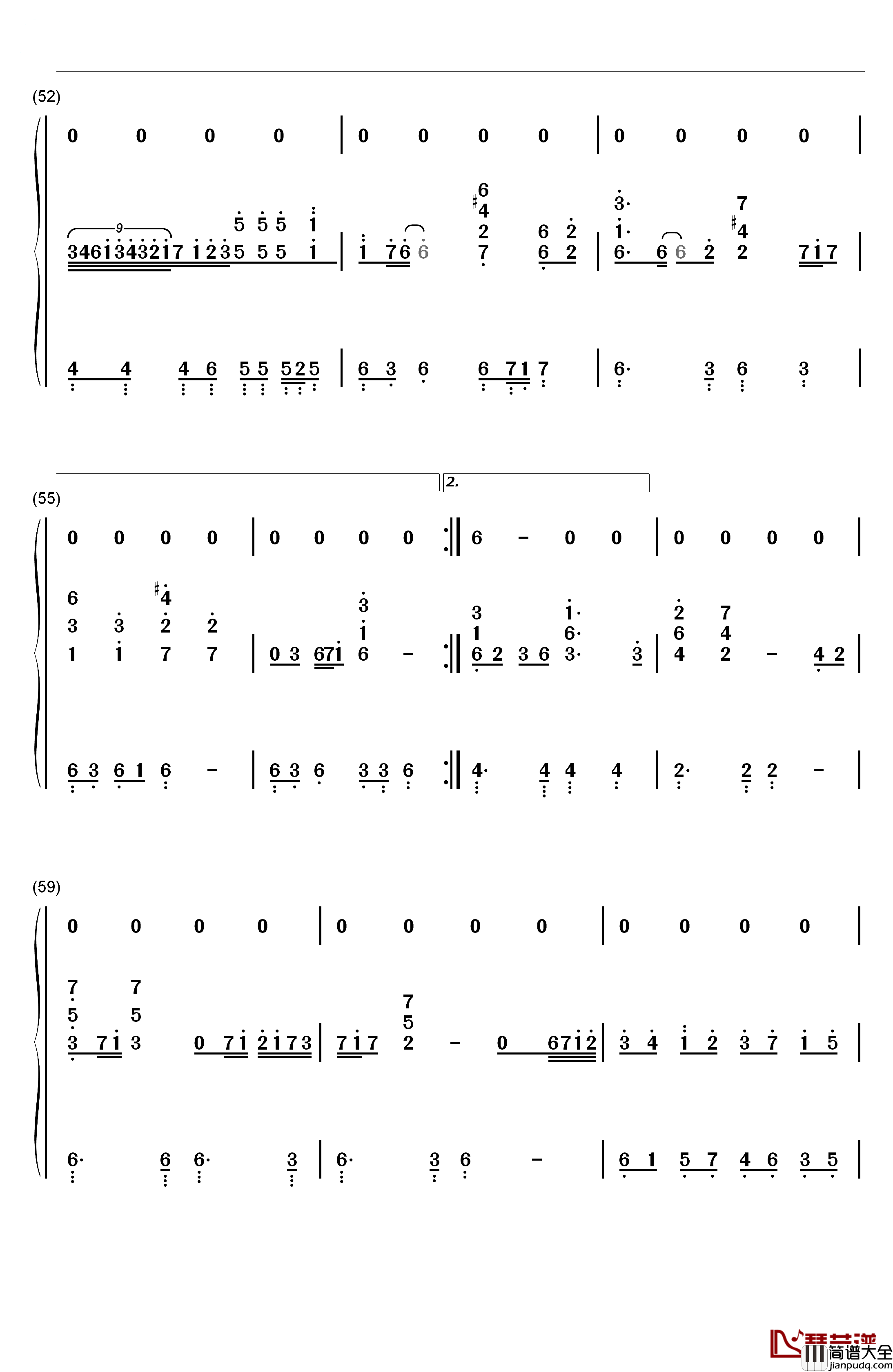 素敌だね钢琴简谱_数字双手_中野律纪（RIKKI）