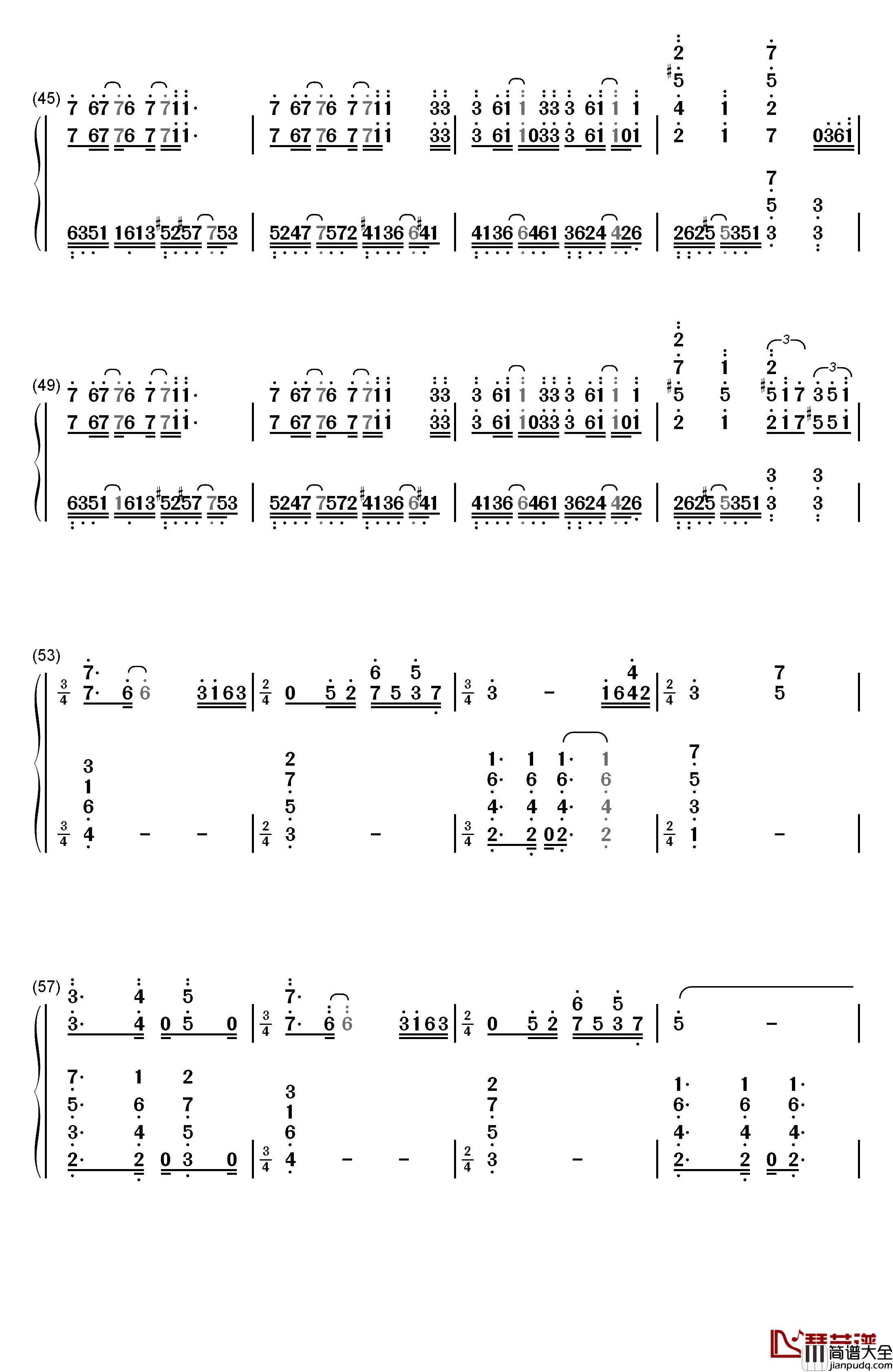 アリスにさよなら钢琴简谱_数字双手_GUMI