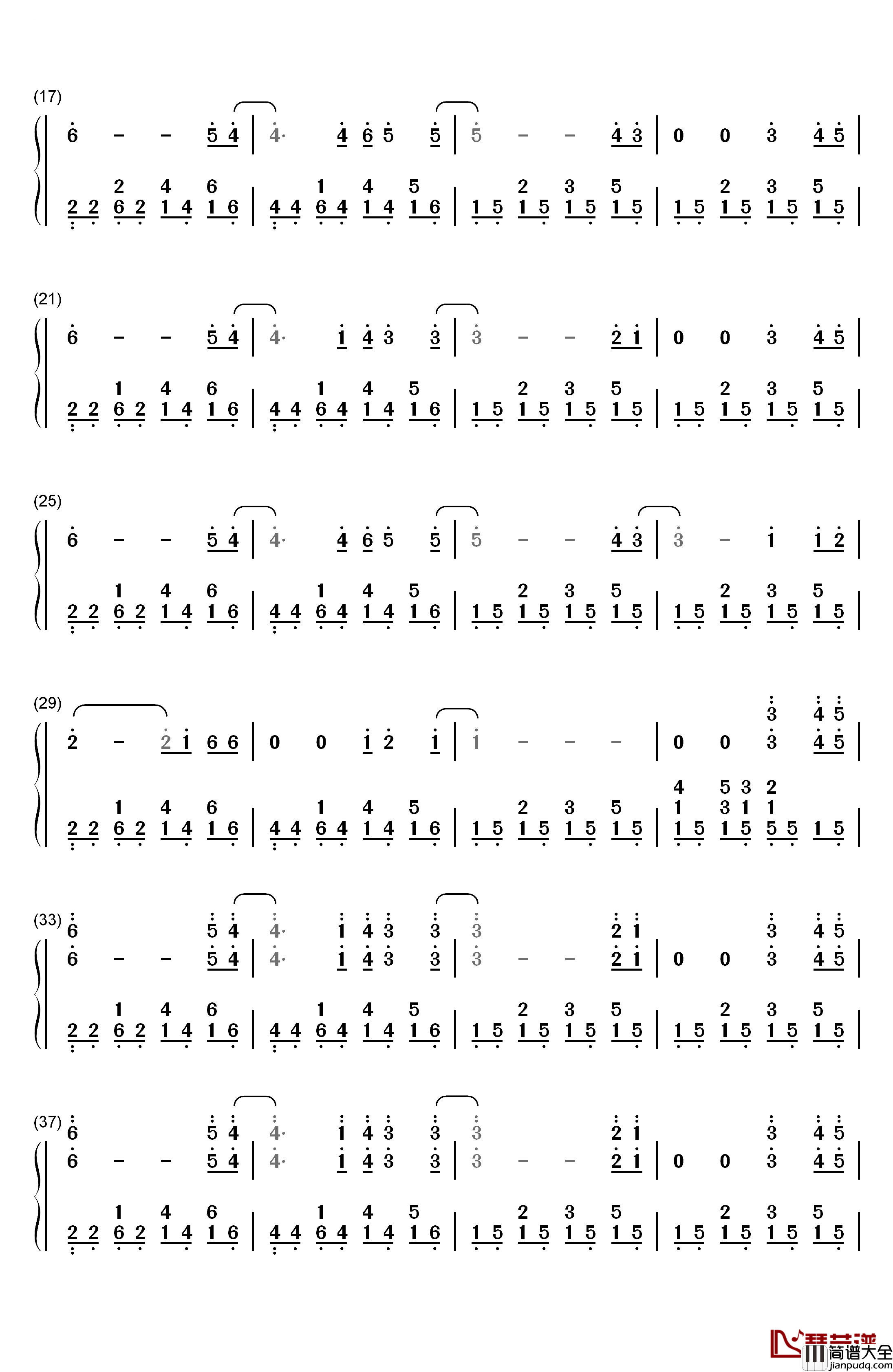 塑料袋钢琴简谱_数字双手_缝纫机乐队