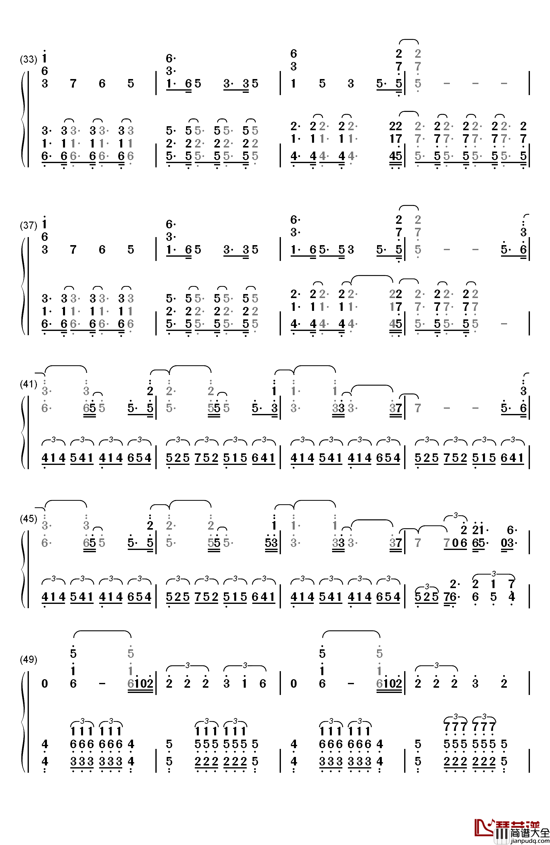 Stockholm_Syndrome钢琴简谱_数字双手_One_Direction