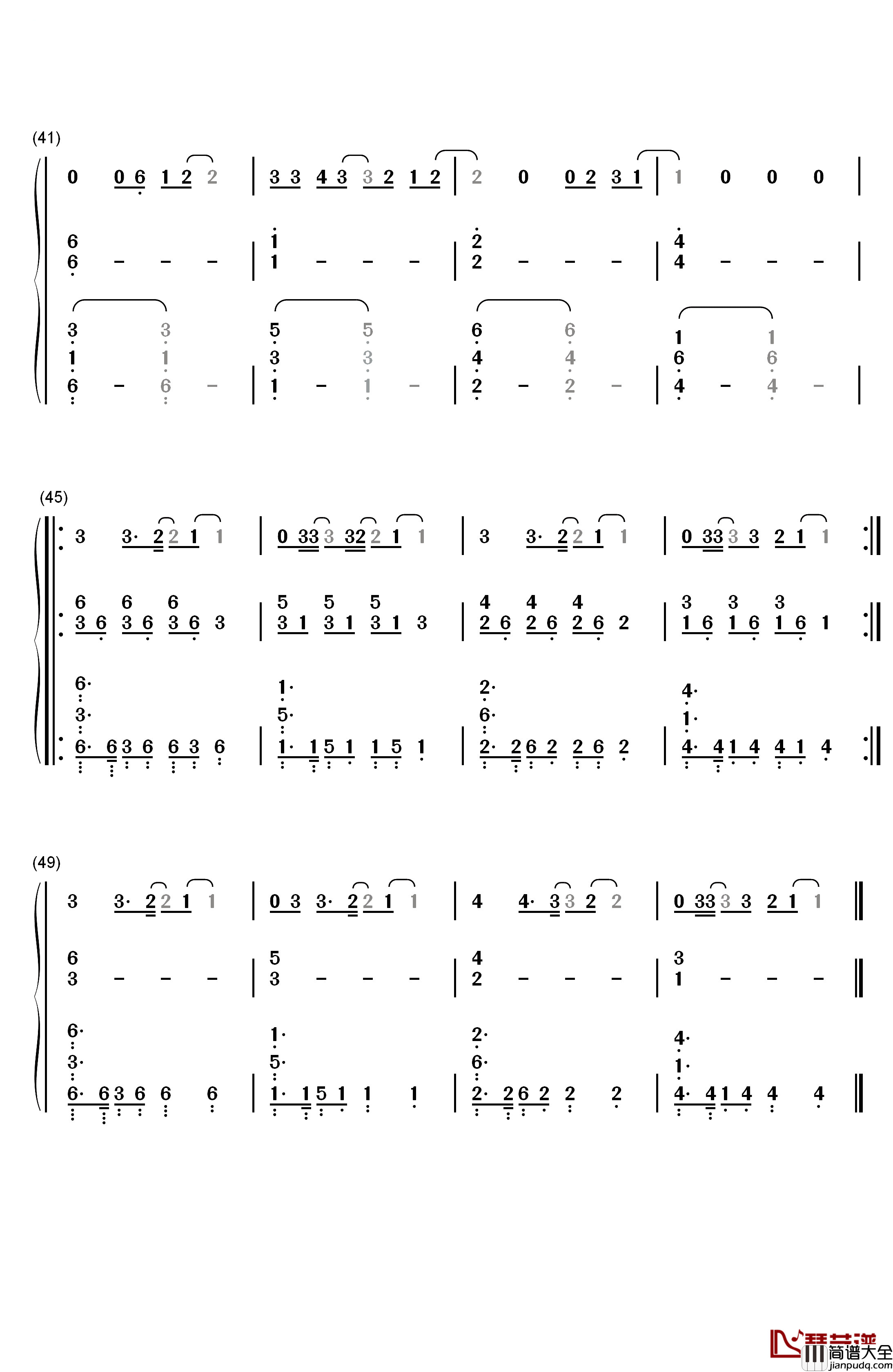 Mercy钢琴简谱_数字双手_Madame_Monsieur