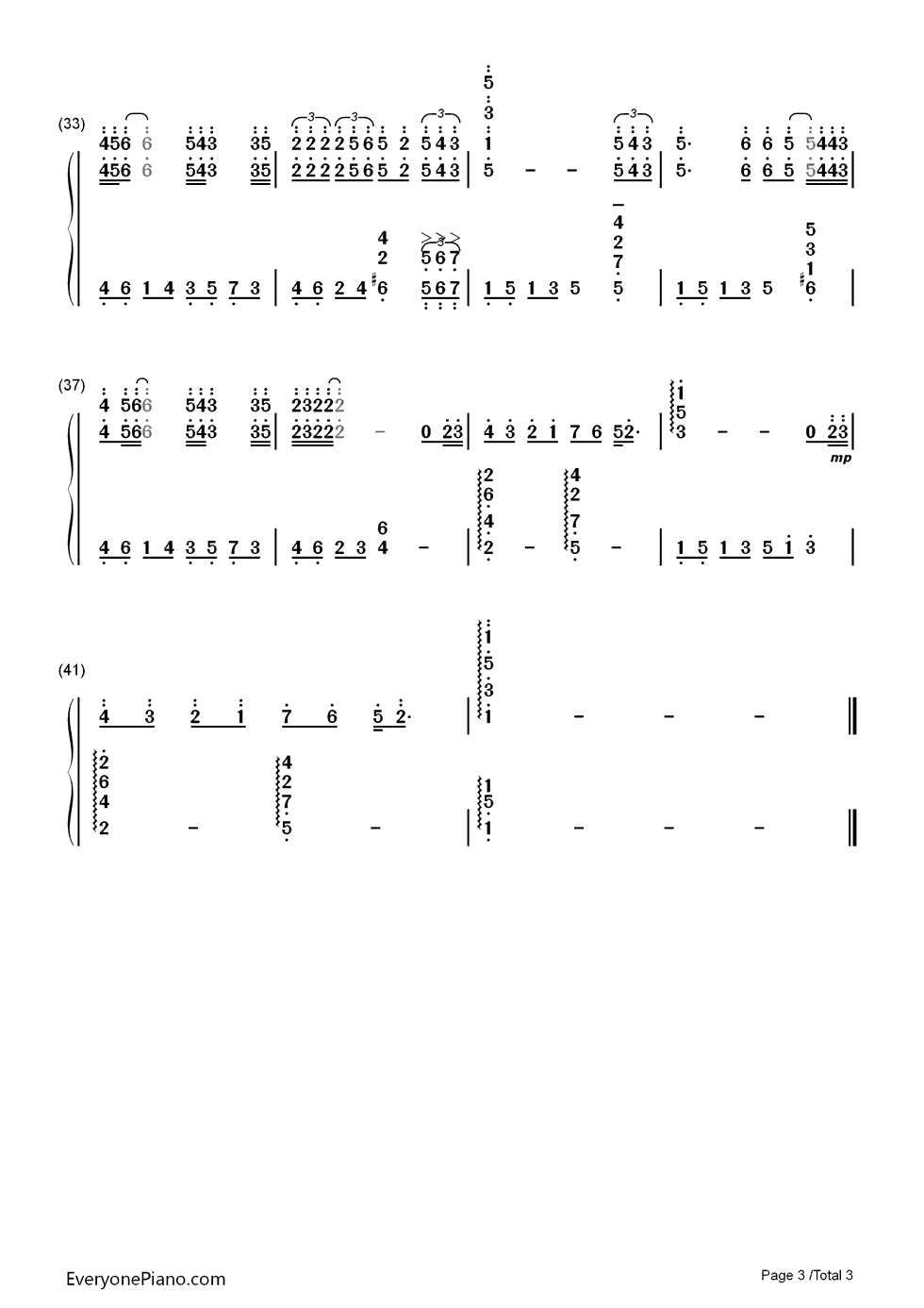 风往北吹钢琴简谱_数字双手_孙楠