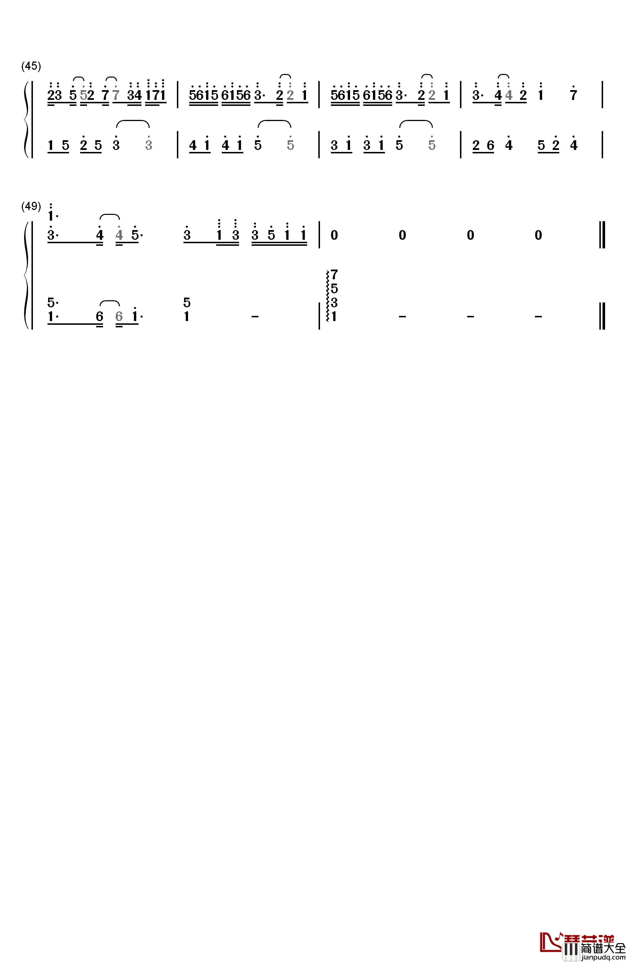 Always_By_your_Side钢琴简谱_数字双手_Crepe