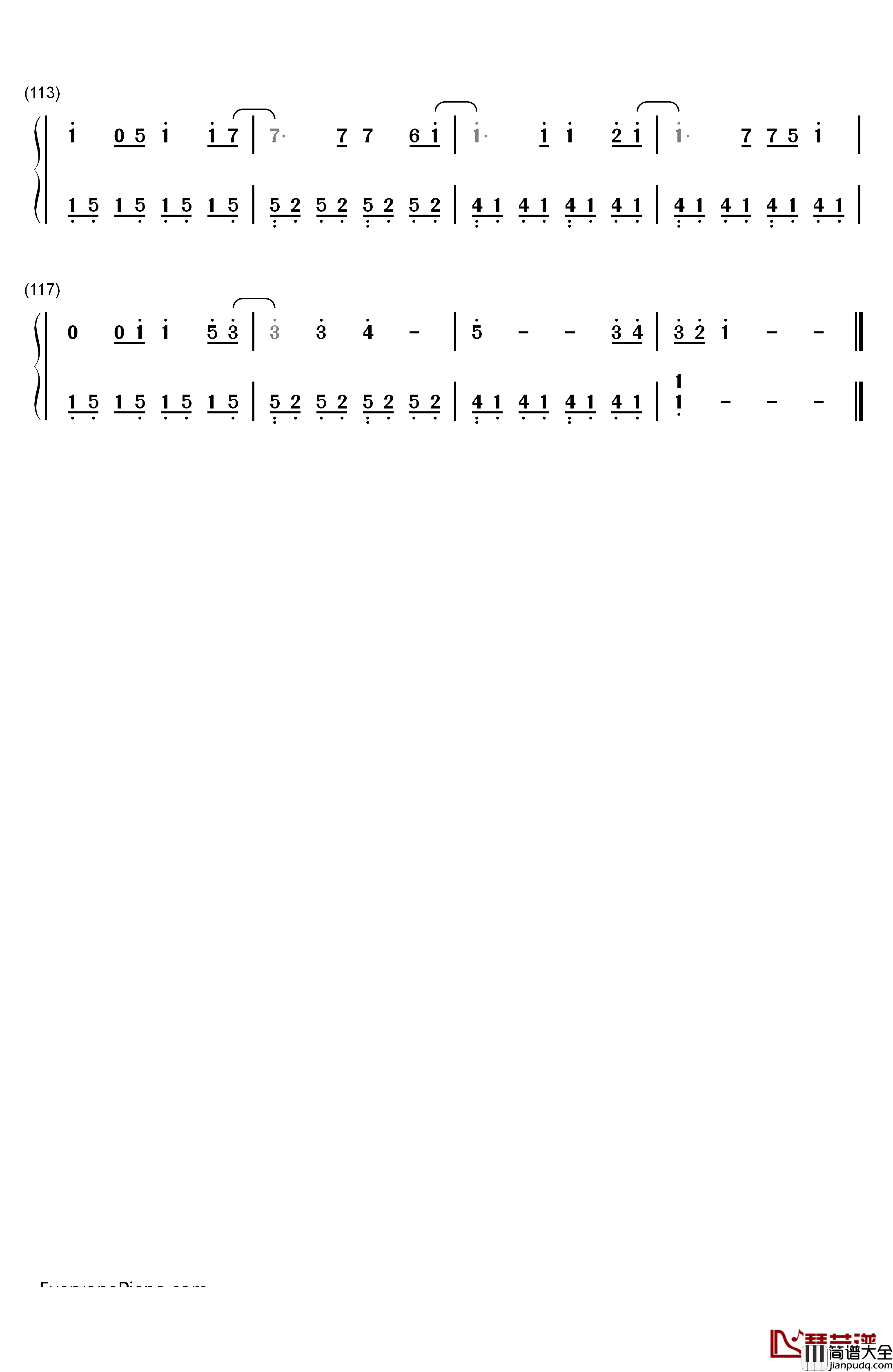 Dancing_On_My_Own钢琴简谱_数字双手_Claum_Scott