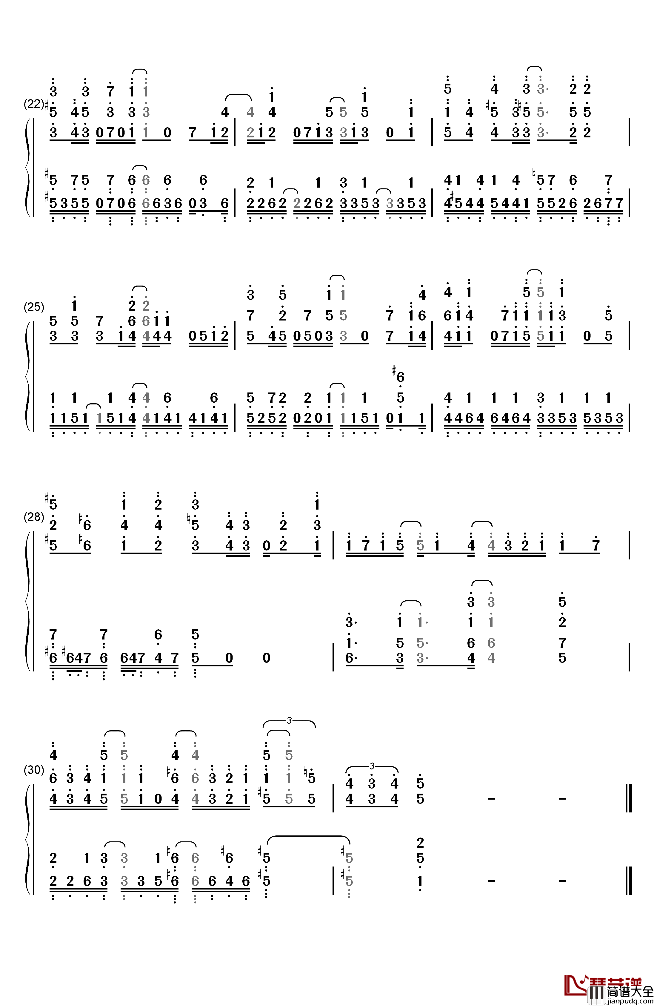 Last_Promise钢琴简谱_数字双手_山崎惠理