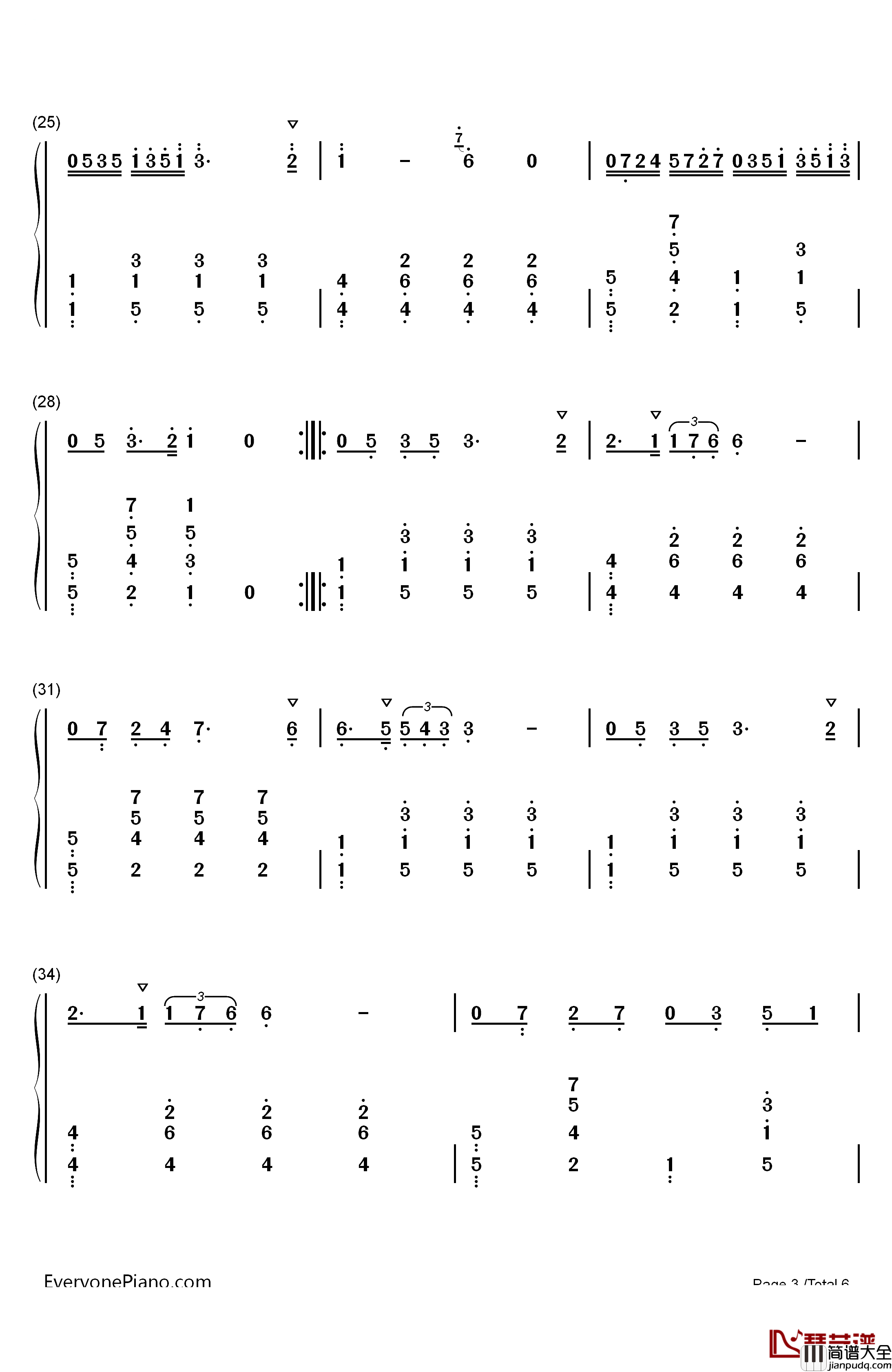 少女的祈祷（Maiden's_Prayer）钢琴简谱_数字双手_巴达捷芙斯卡(Badarzewska)