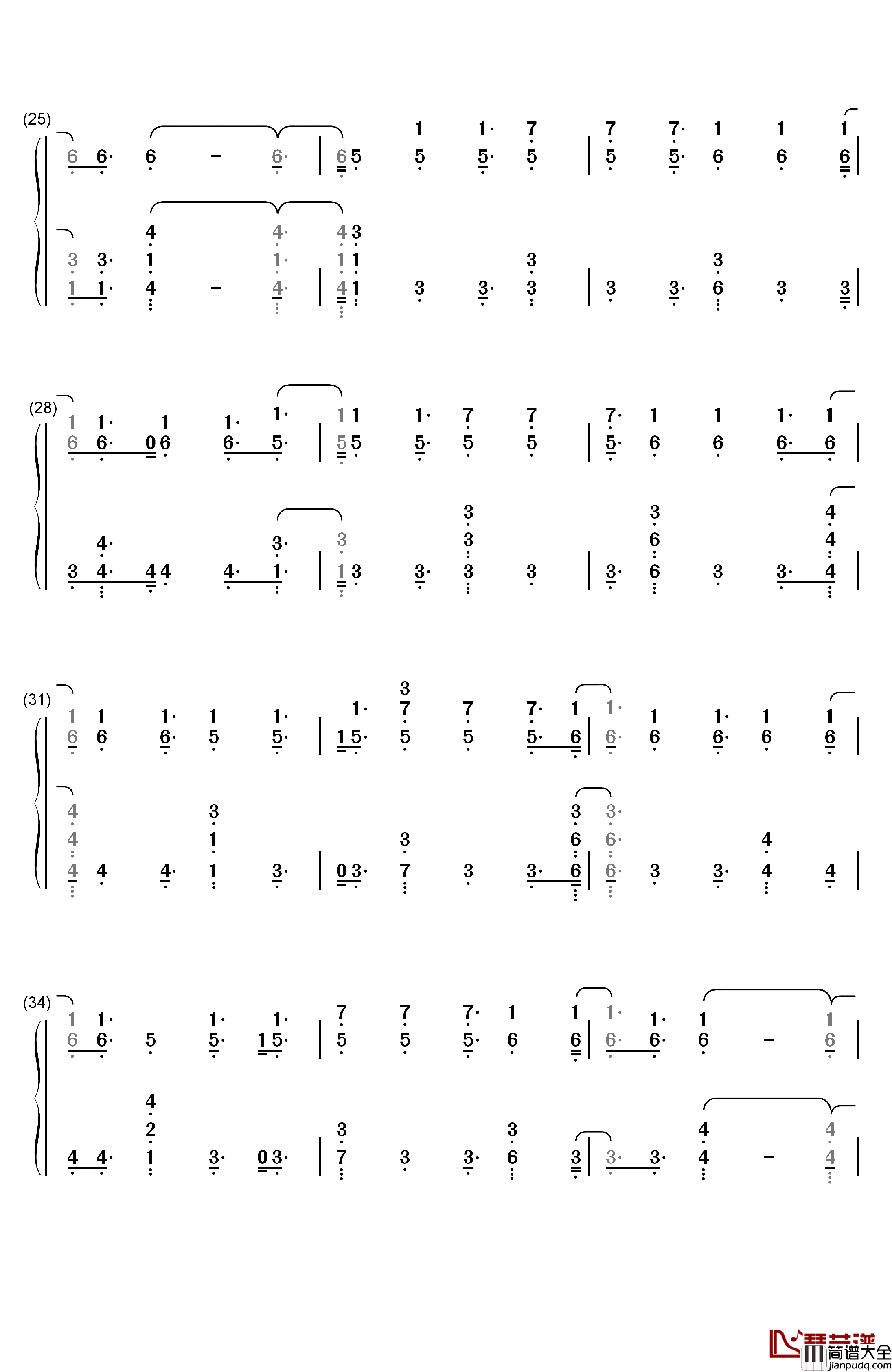 Naked钢琴简谱_数字双手_James_Arthur