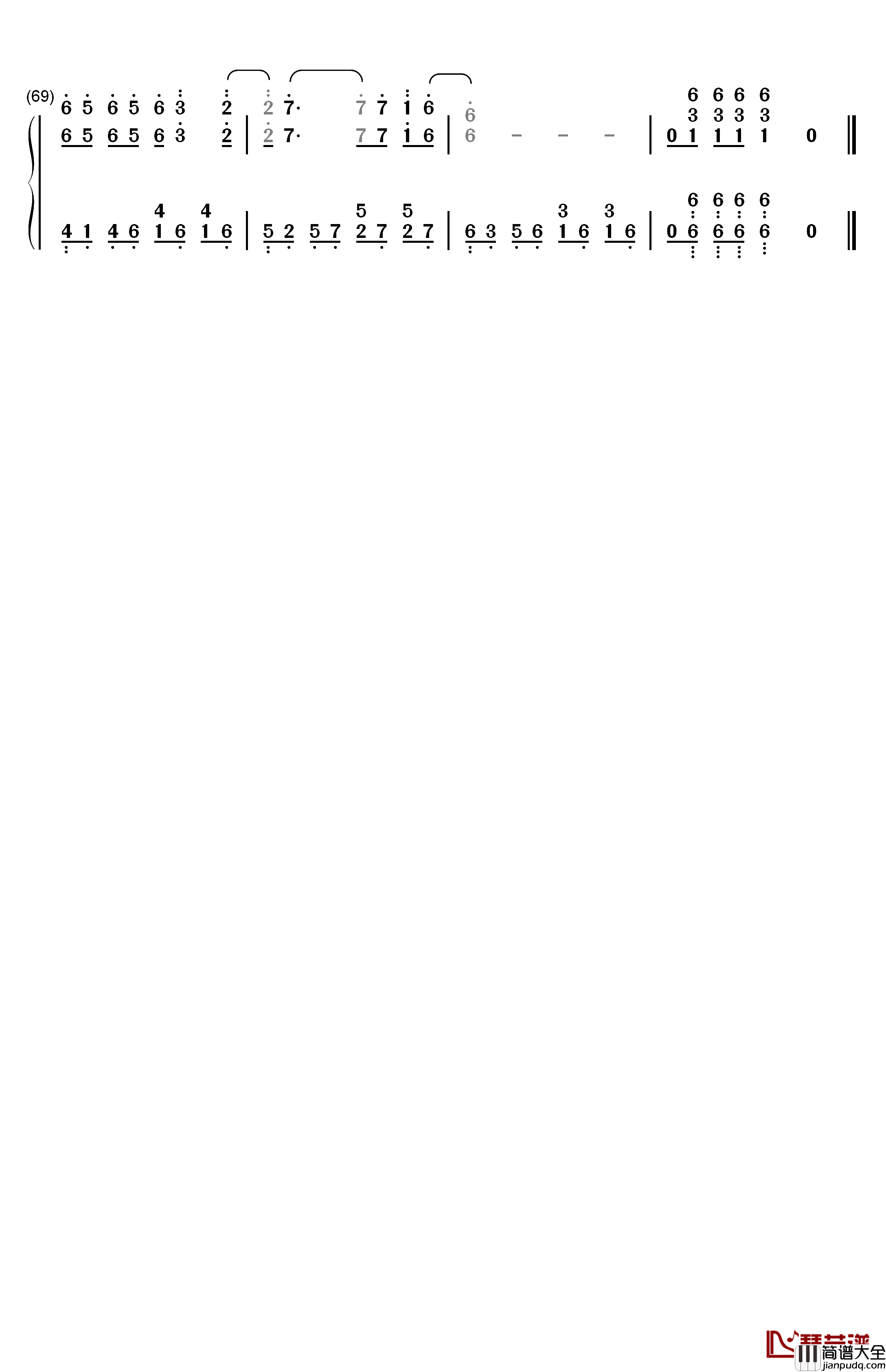 赢在江湖钢琴简谱_数字双手_姜鹏