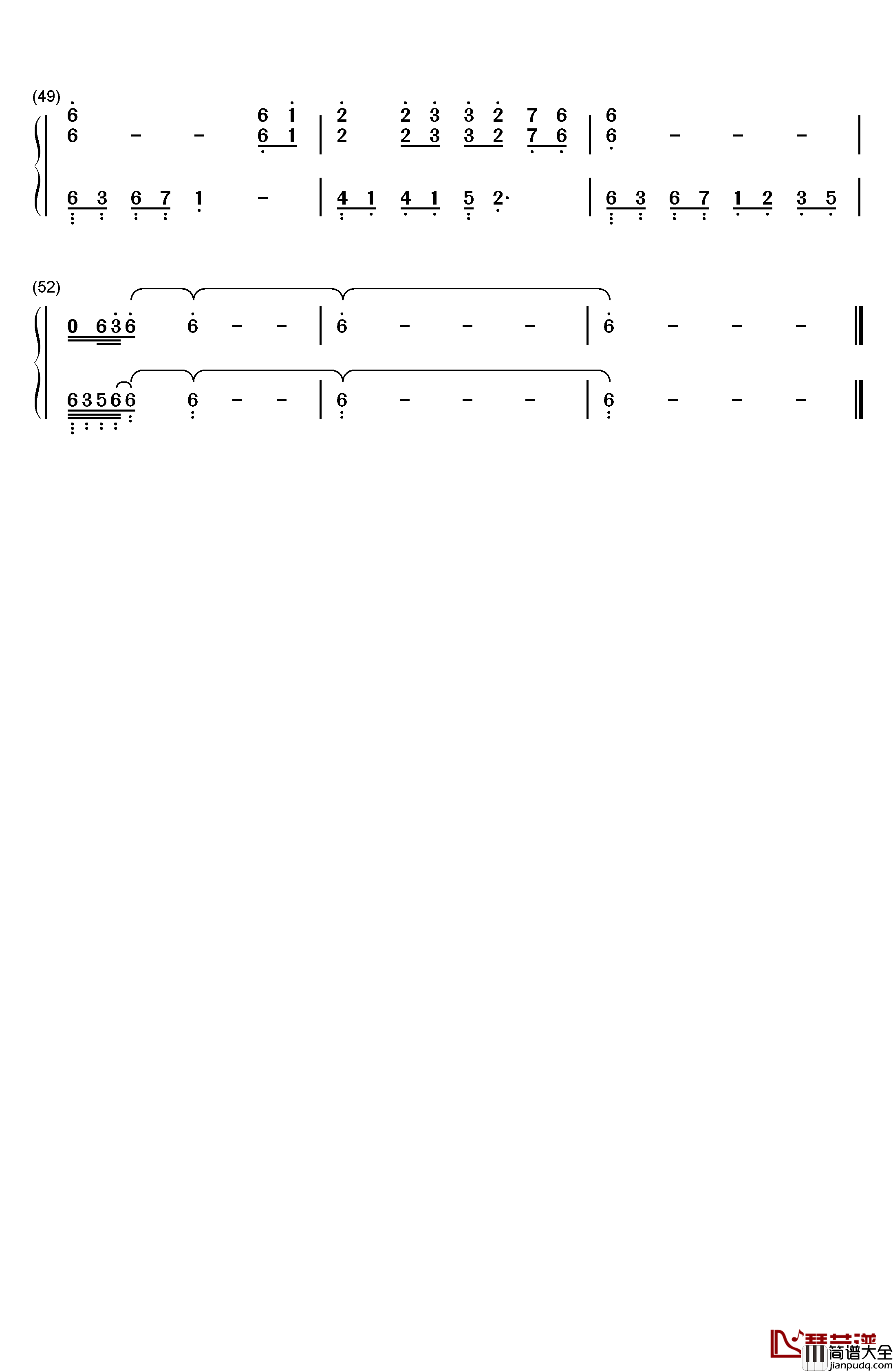 优美的小调钢琴简谱_数字双手_张宇桦