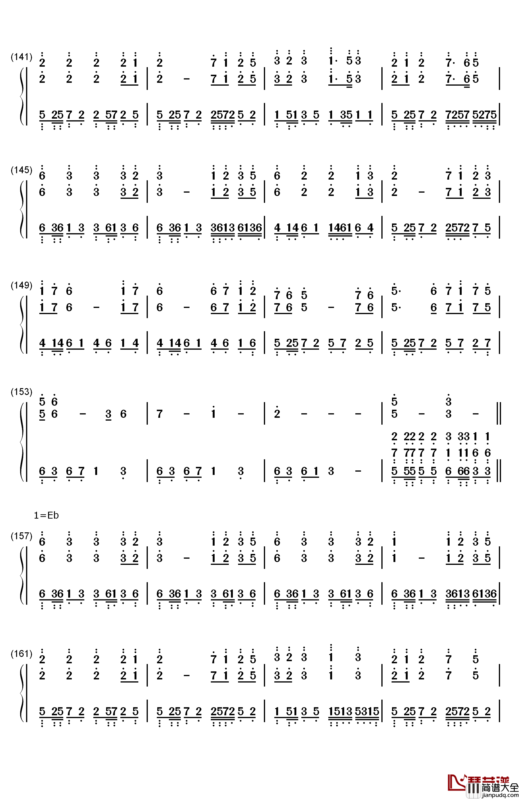 Star_Sky钢琴简谱_数字双手_Two_Steps_from_Hell