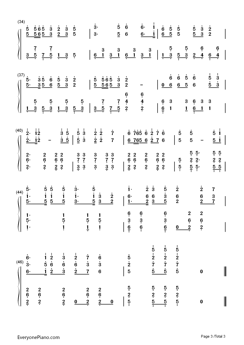 小拜年钢琴简谱_数字双手_徐小二_小月