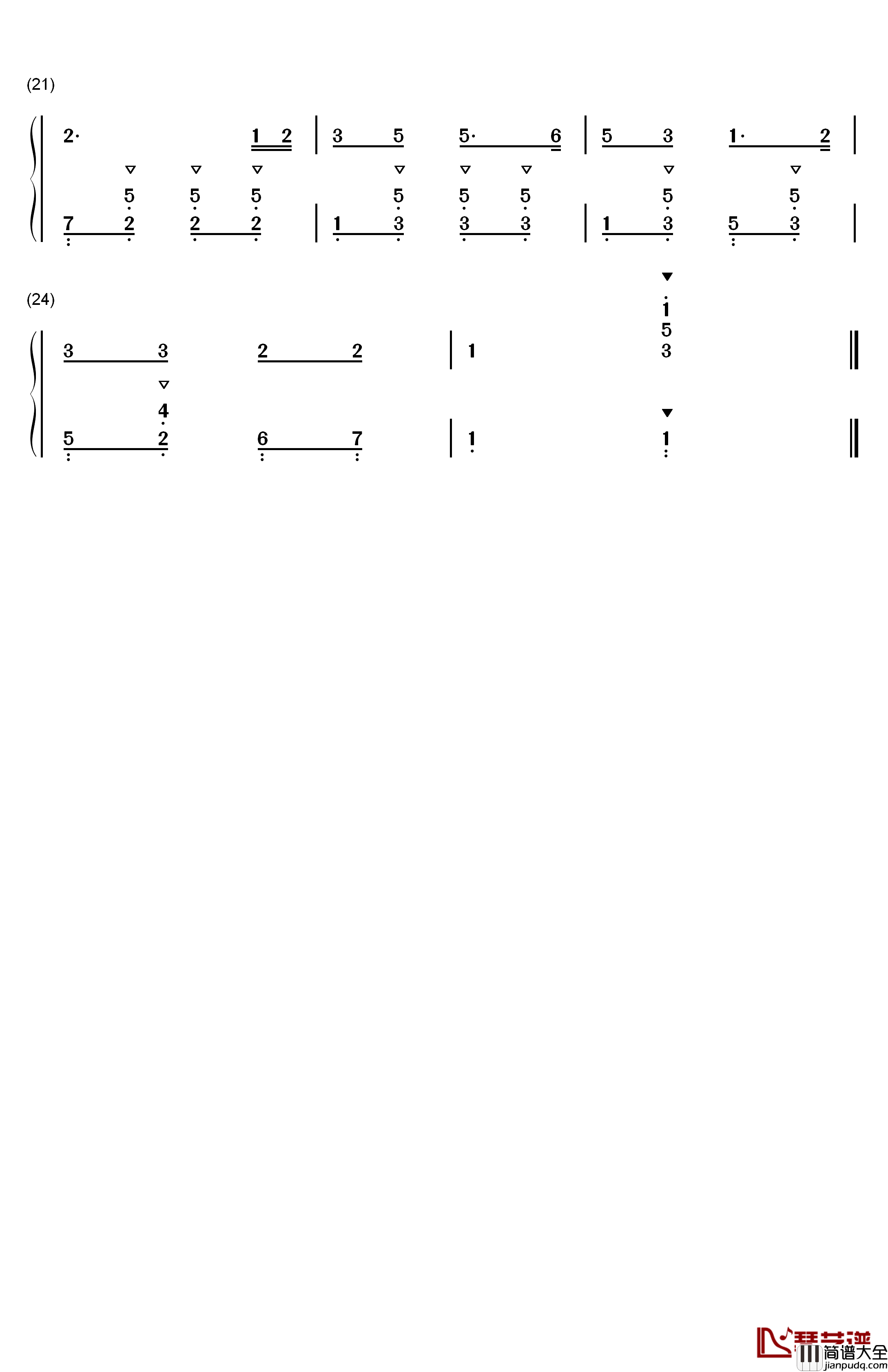 哦苏珊娜钢琴简谱_数字双手_斯蒂芬·福斯特