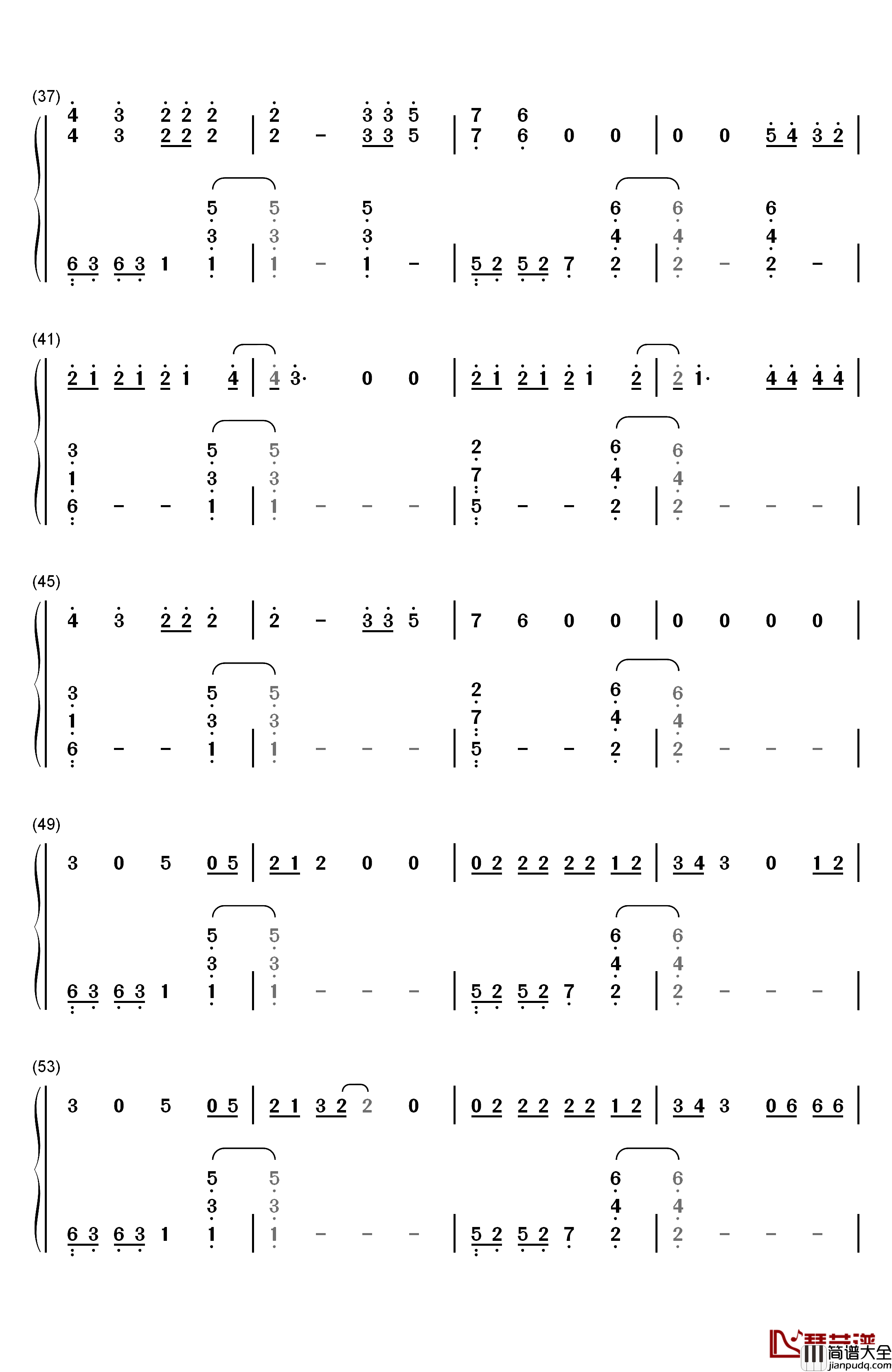 Without_Me钢琴简谱_数字双手_Halsey