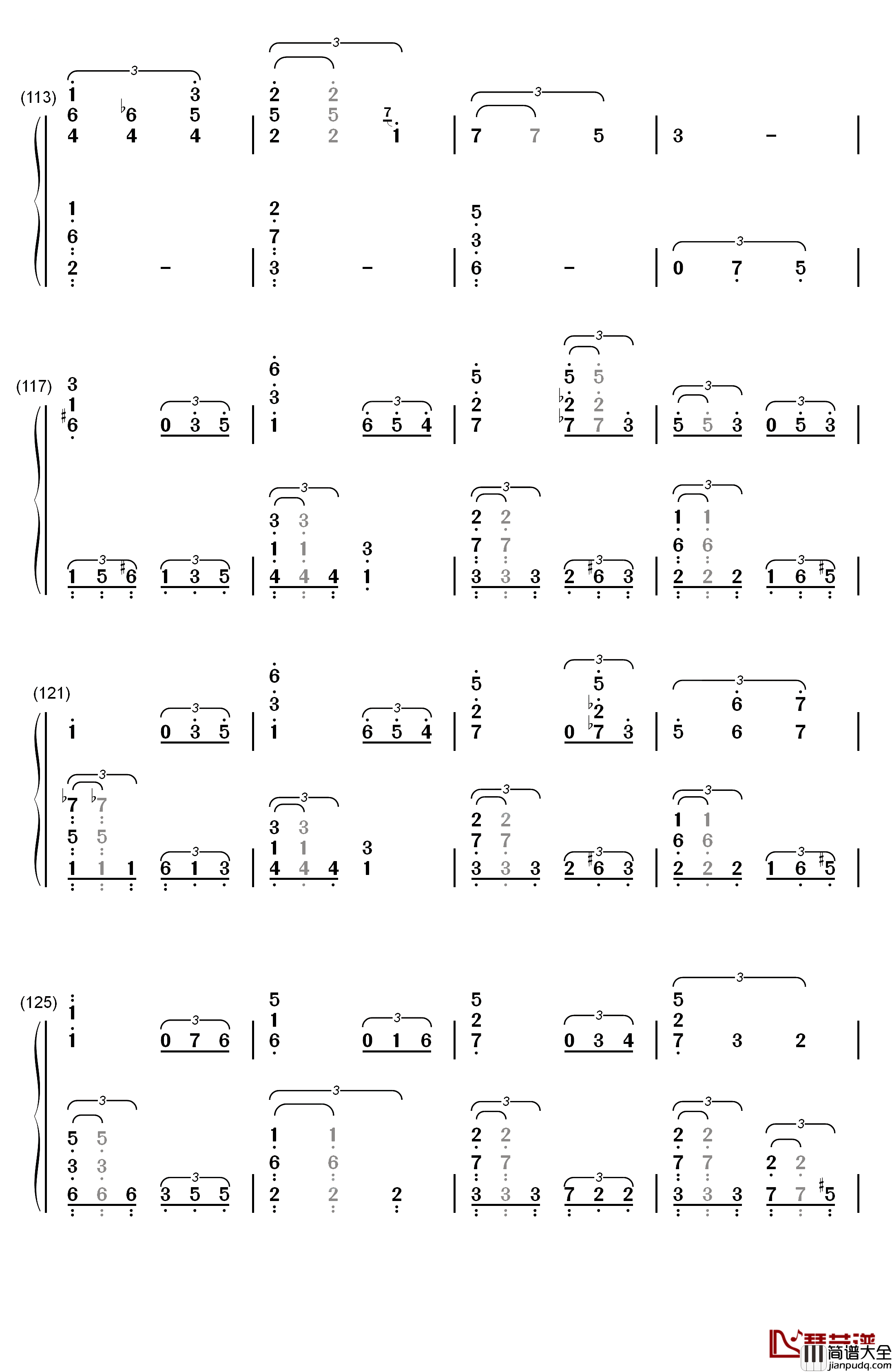 地球をあげる钢琴简谱_数字双手_LUMi_はるまきごはん