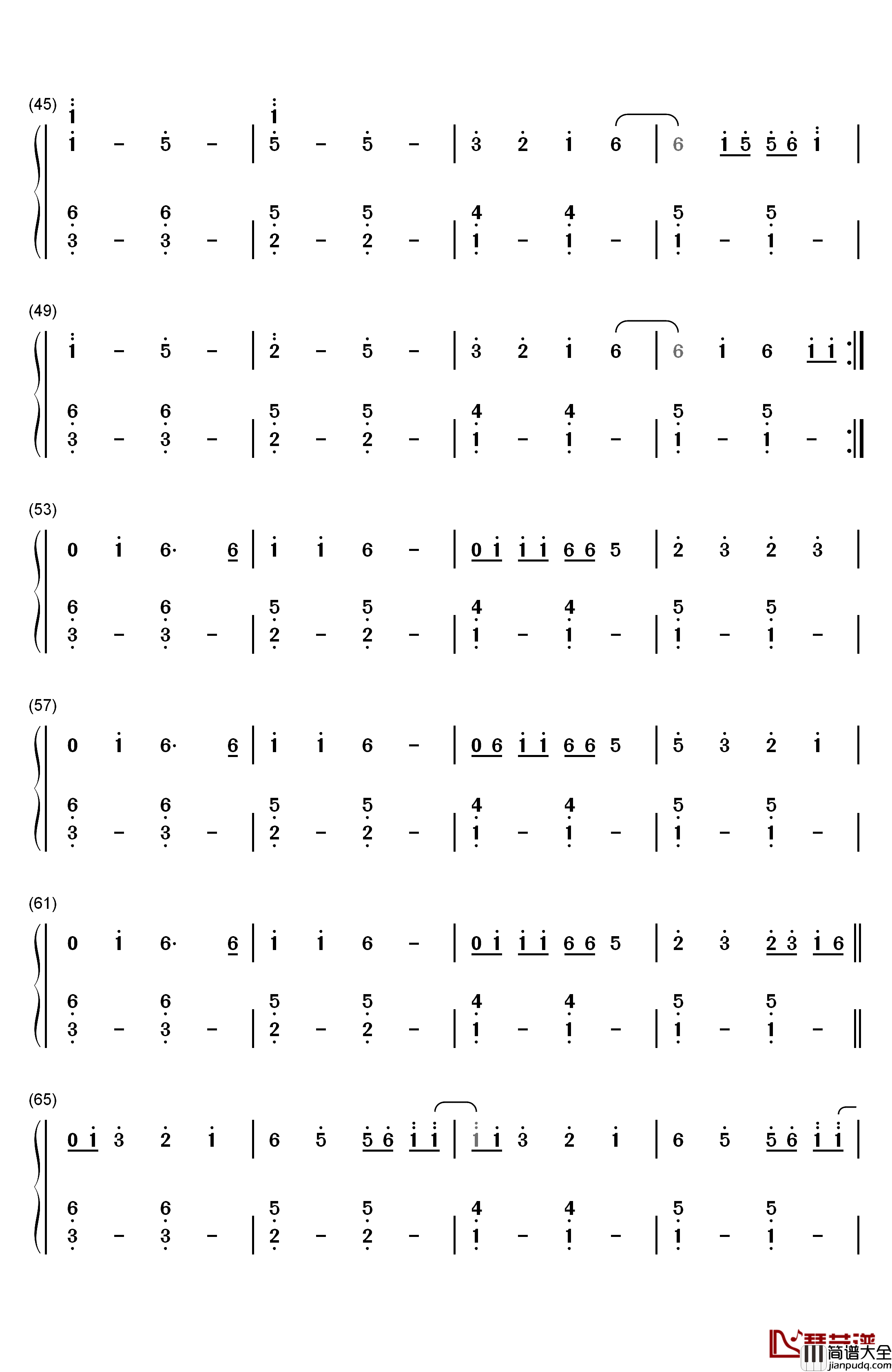 Call_on_Me钢琴简谱_数字双手_Starley