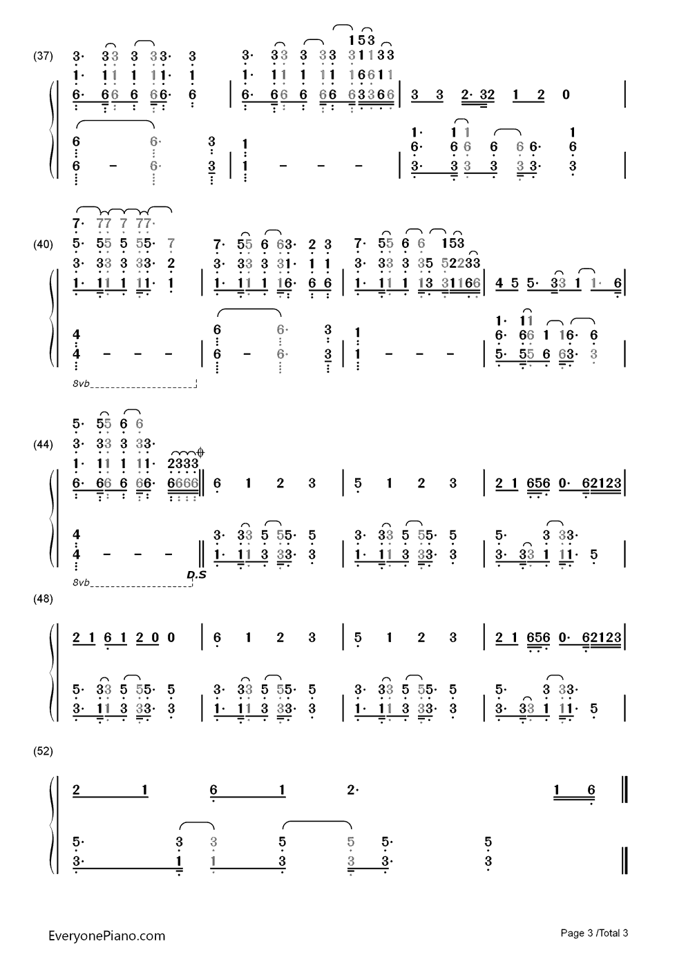 Afterglow钢琴简谱_数字双手_Wilkinson