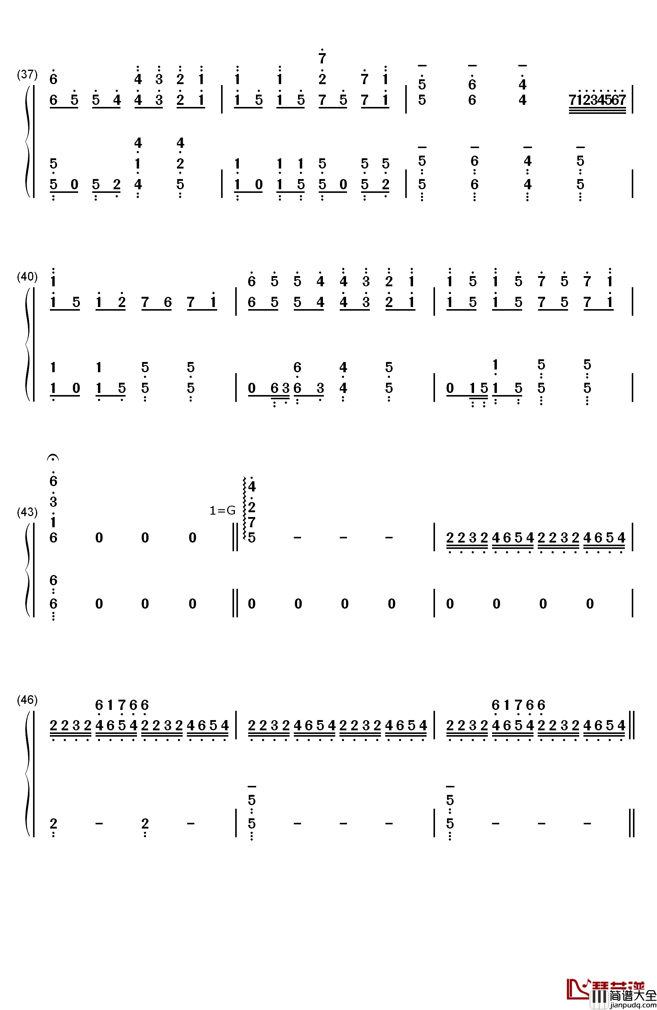 See_You_Tomorrow钢琴简谱_数字双手_John_Powell