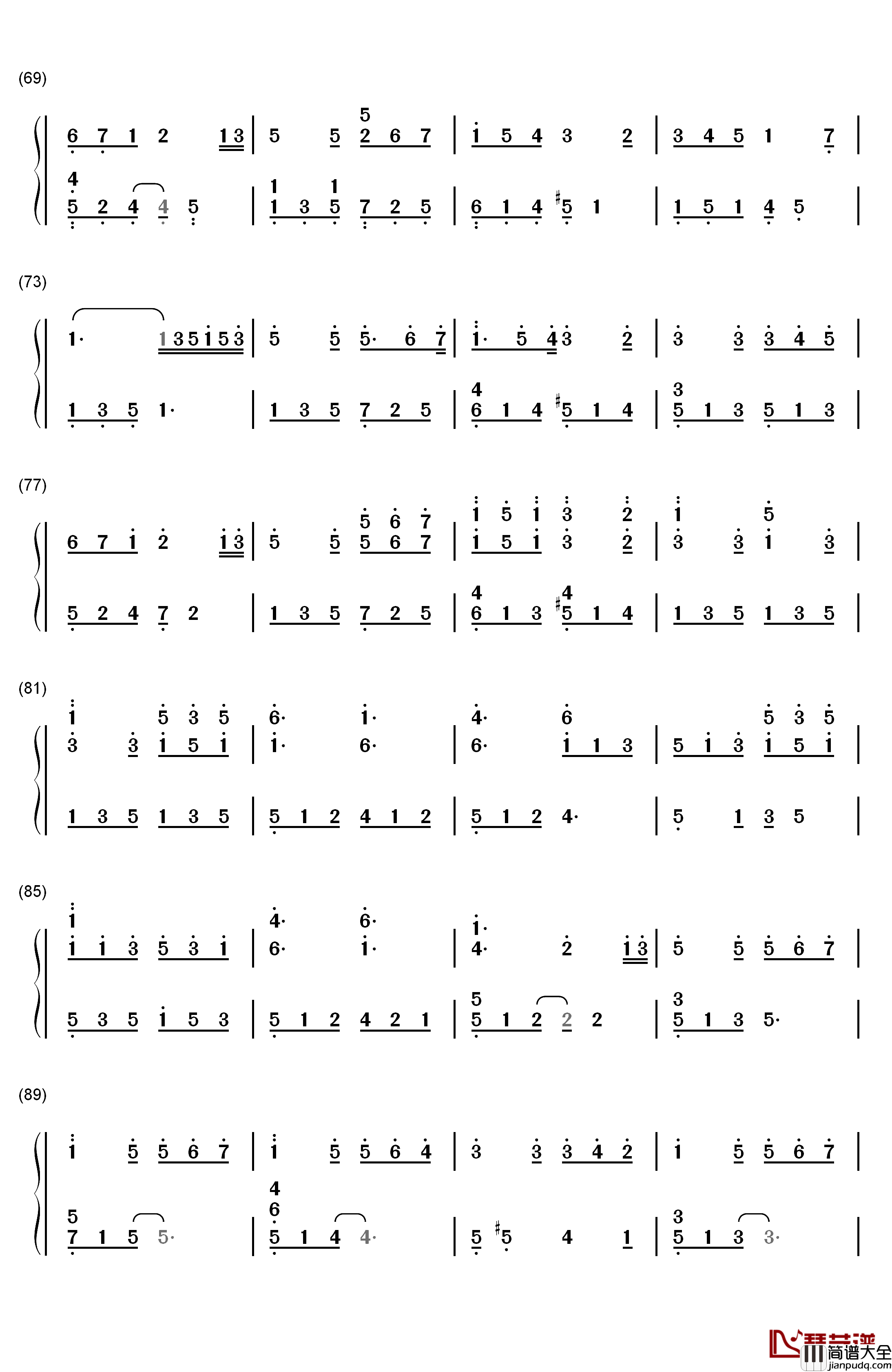 A_Distant_Shade_of_Green钢琴简谱_数字双手_Kevin_Kern