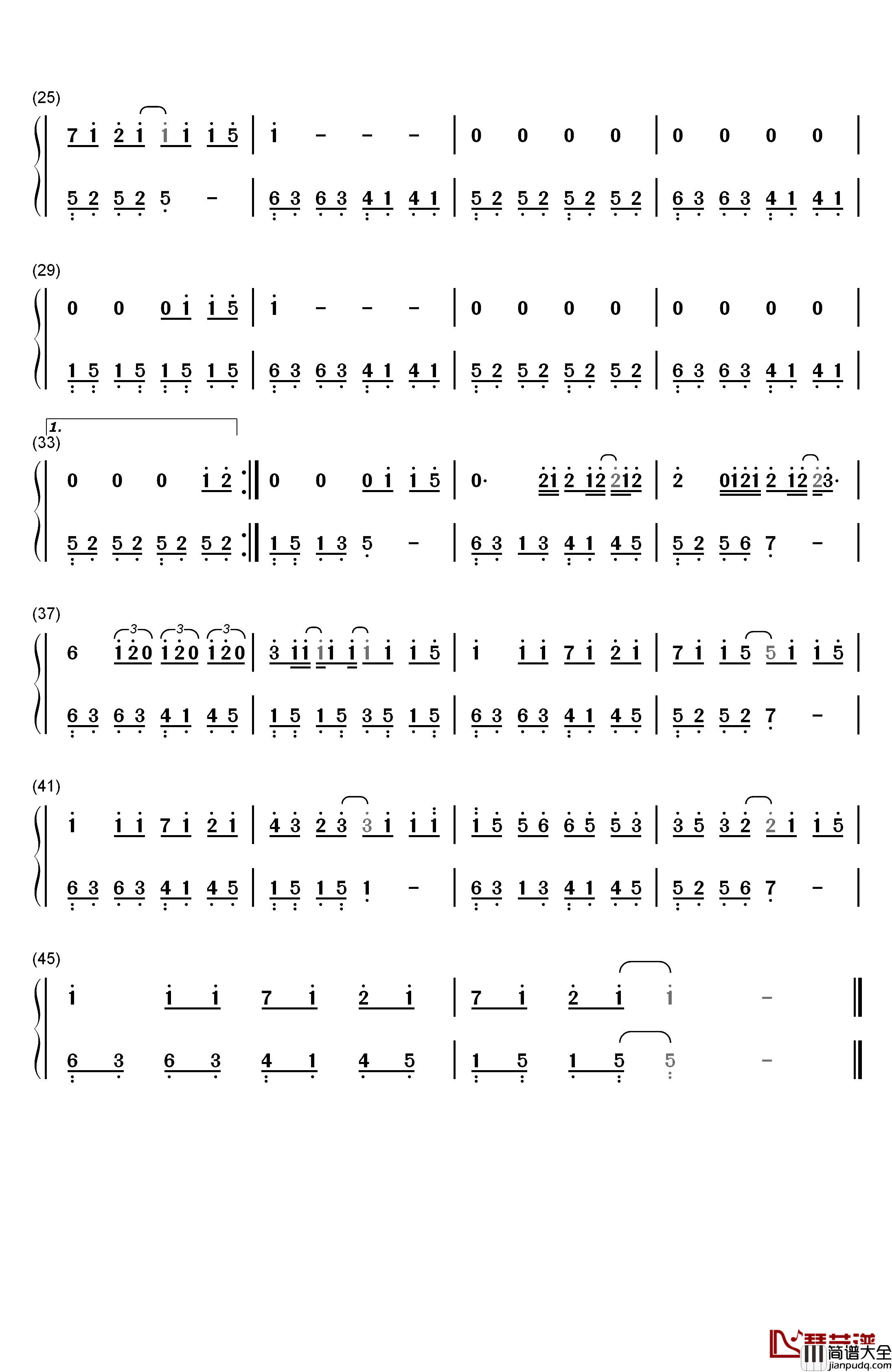 失眠飞行钢琴简谱_数字双手_沈以诚_薛明媛