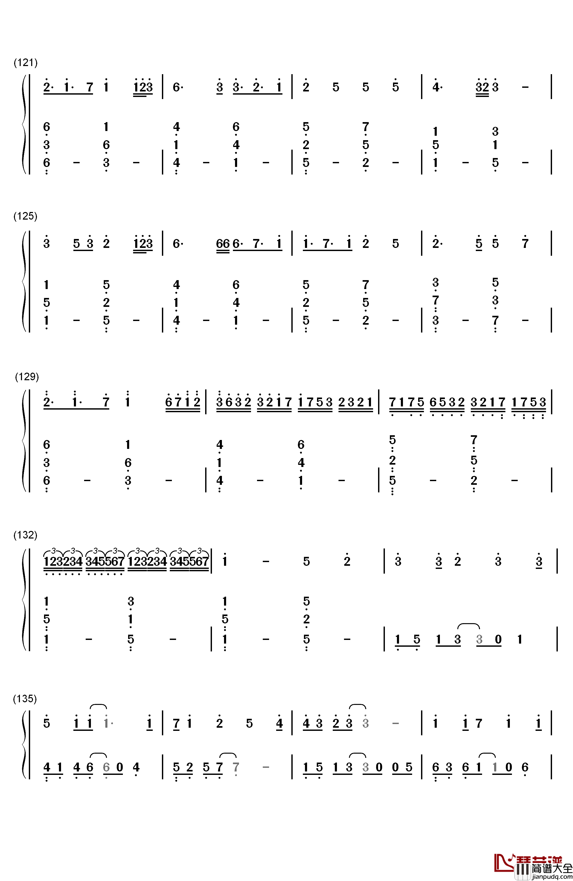 Letter_song钢琴简谱_数字双手_Doriko