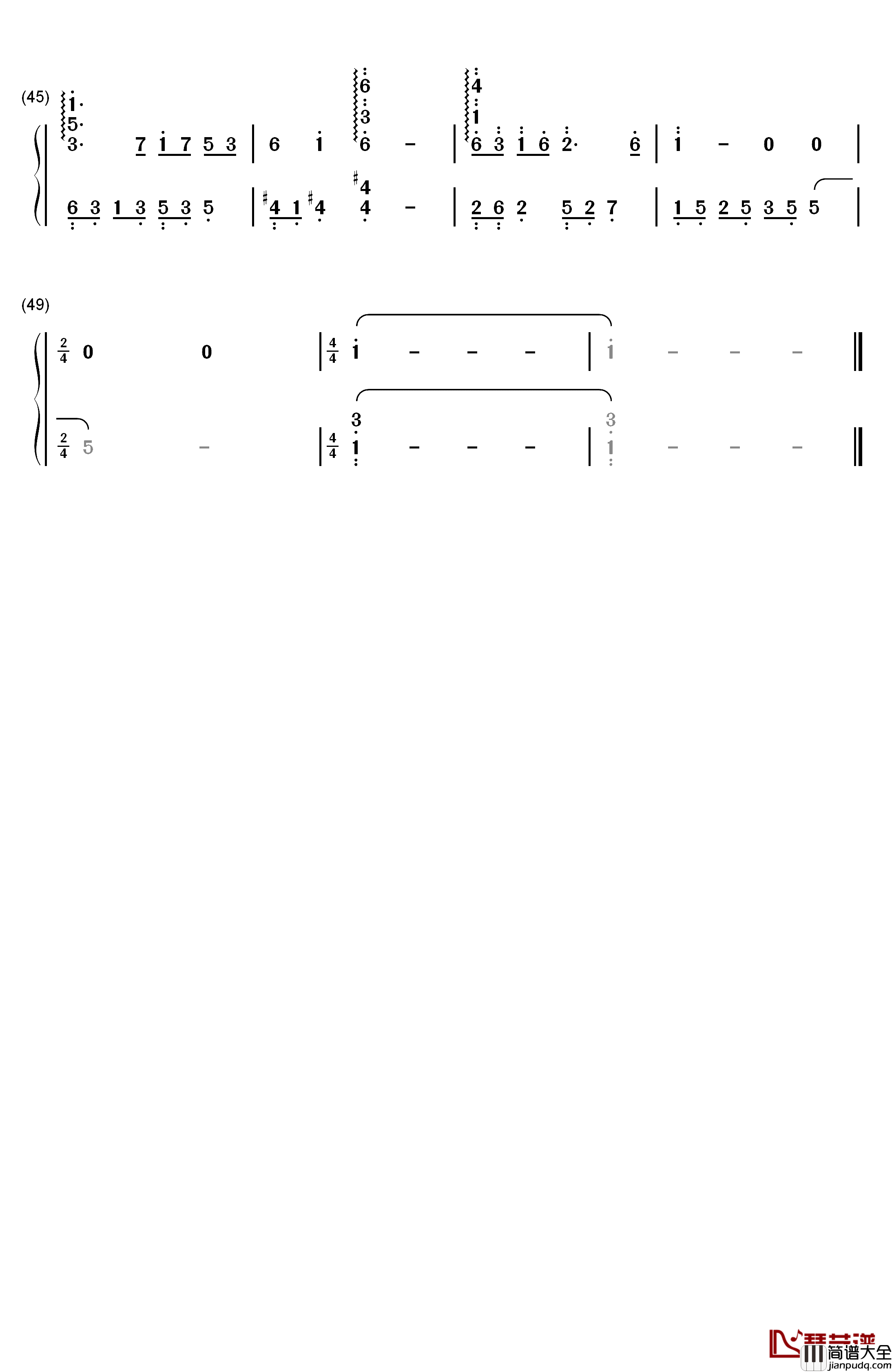 回忆的温度钢琴简谱_数字双手_石进