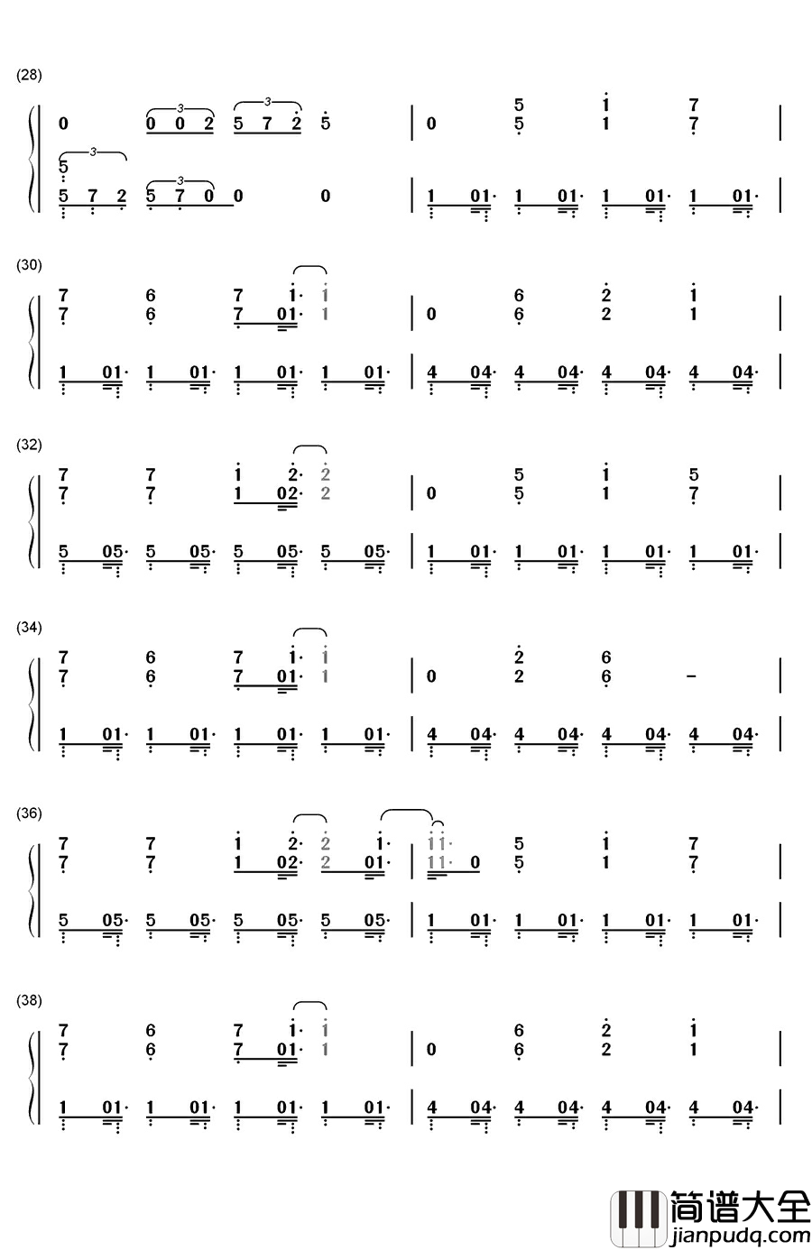 恋をしようよ钢琴简谱_数字双手_Pico