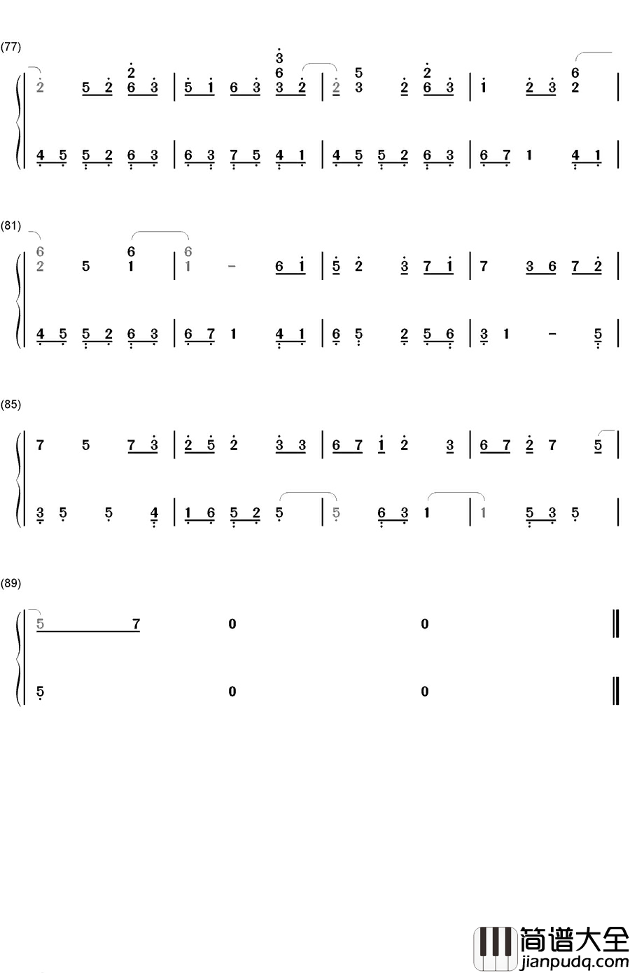 生まれてきてくれてありがとう钢琴简谱_数字双手_海猫鸣泣之时EP6