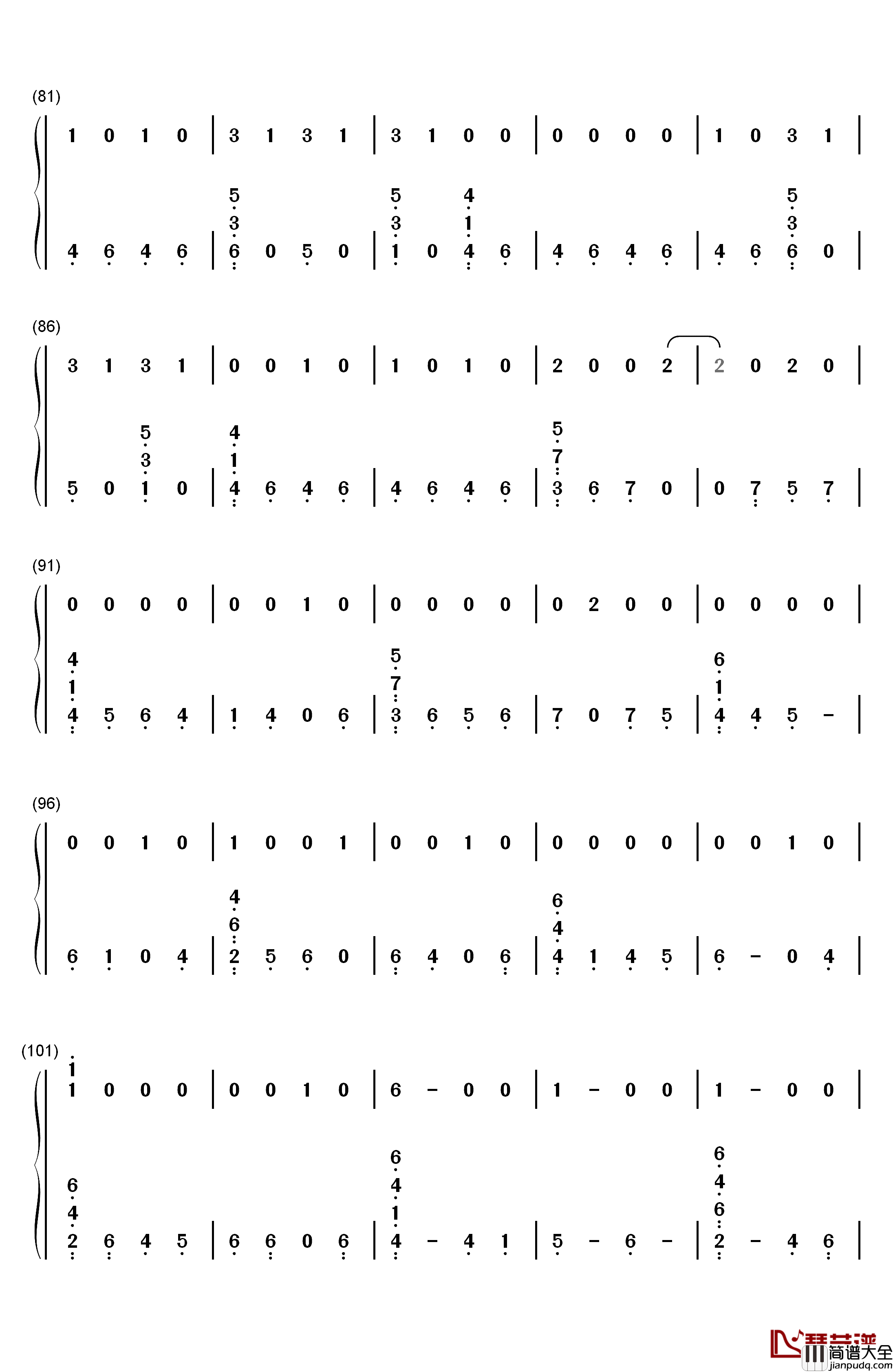 Hostage钢琴简谱_数字双手_Billie_Eilish