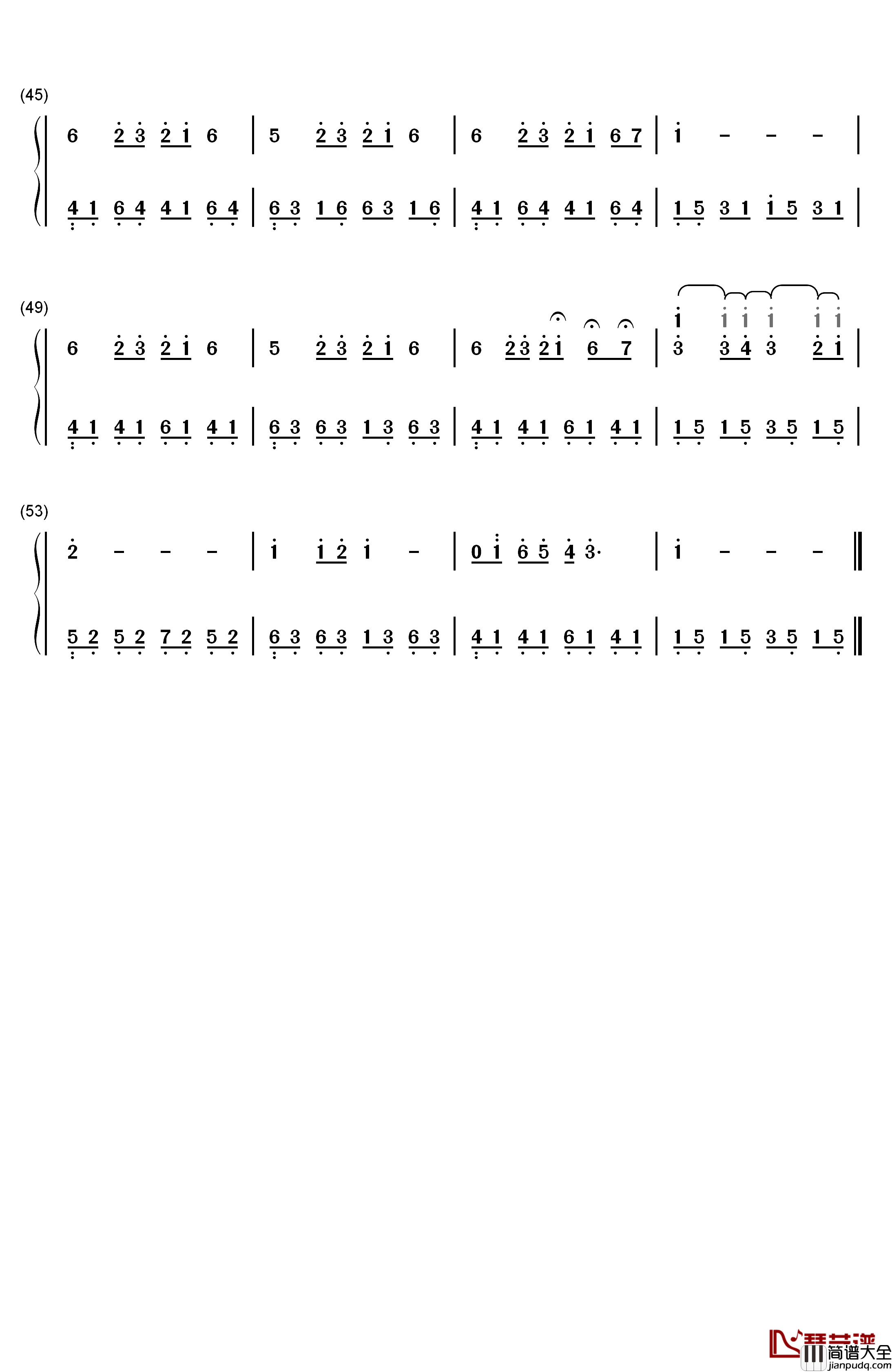 当你孤单你会想起谁钢琴简谱_数字双手_张栋梁