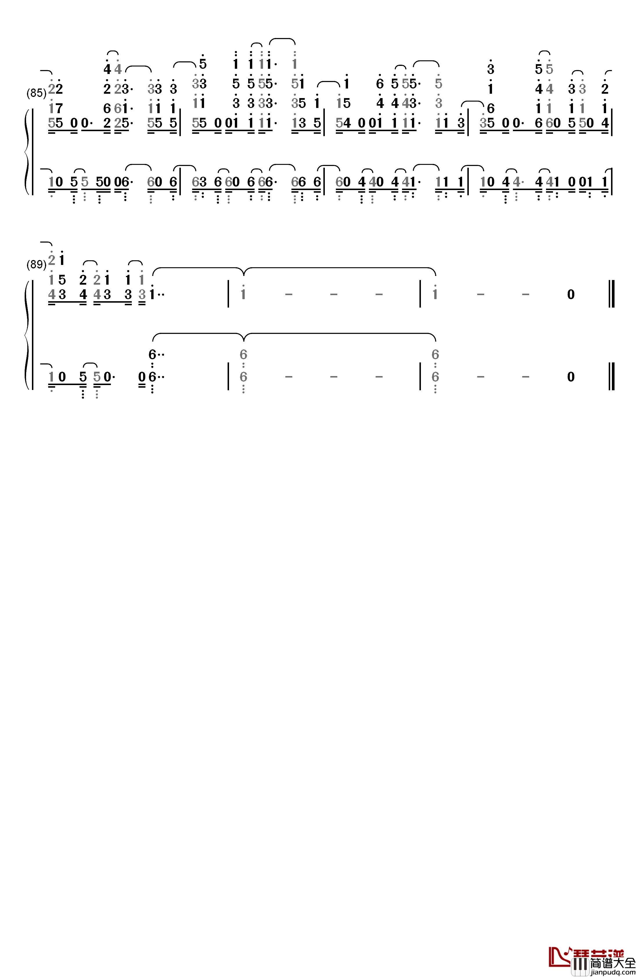 Your_Song钢琴简谱_数字双手_Rita_Ora