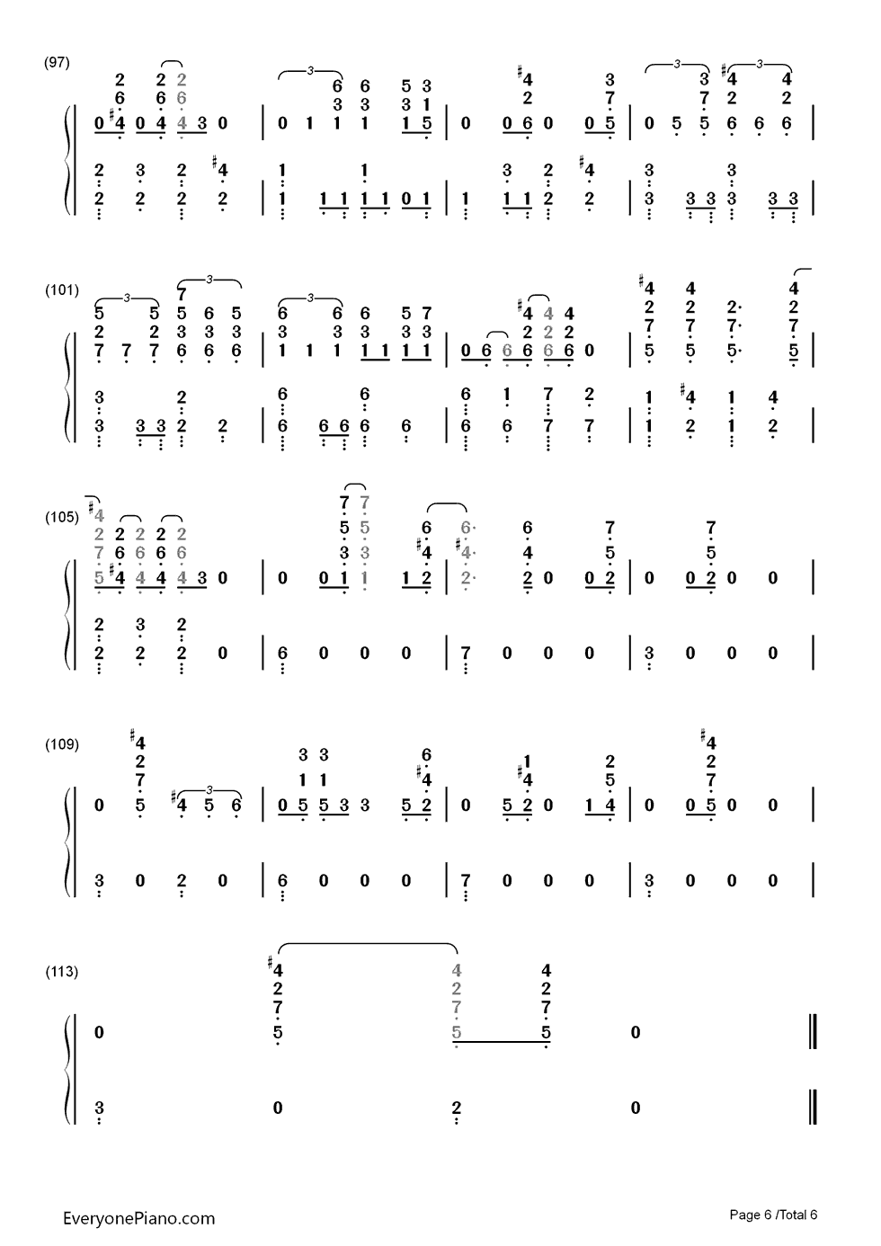 My_Lady钢琴简谱_数字双手_EXO