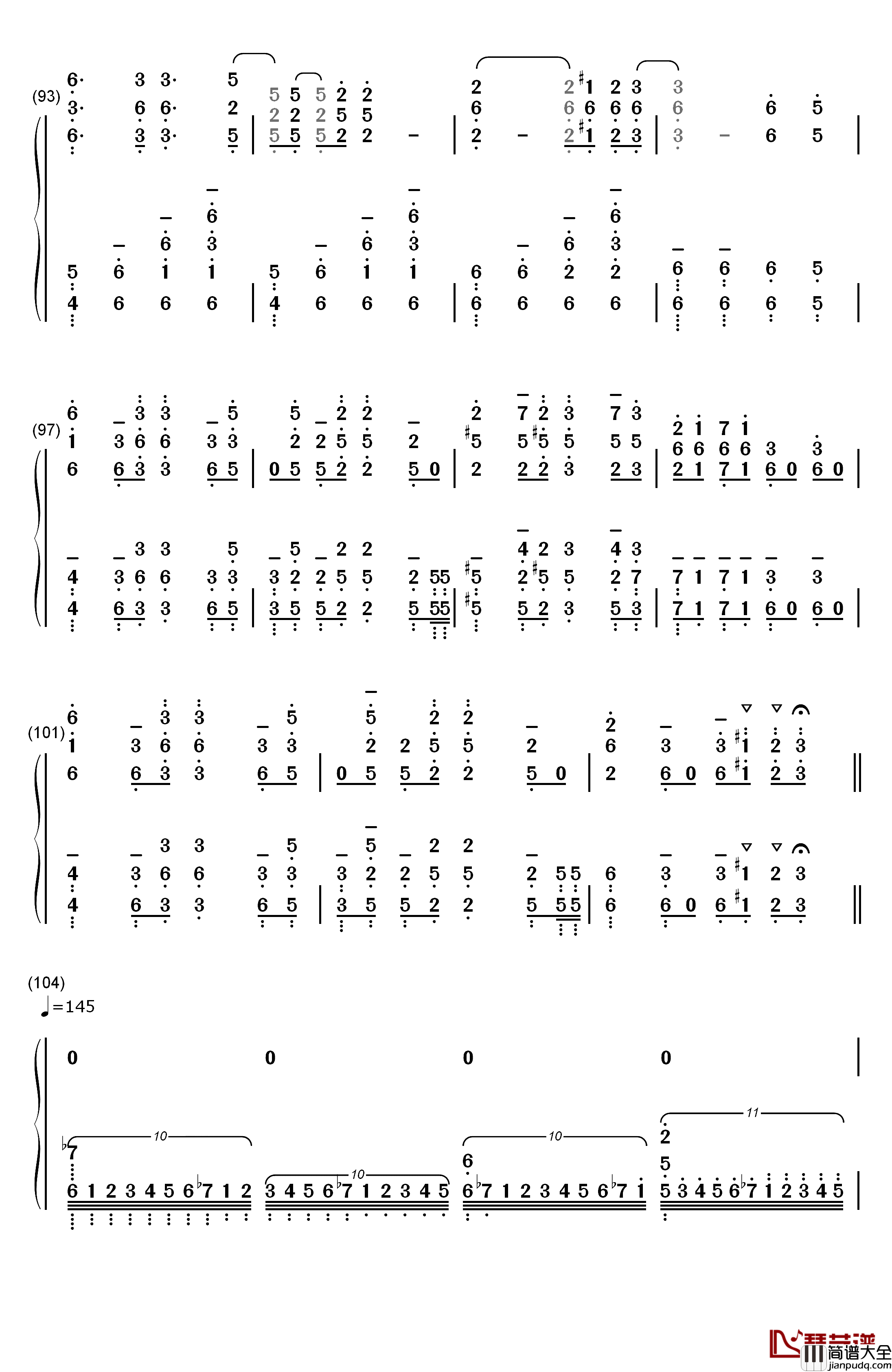 ココロ钢琴简谱_数字双手_镜音リン