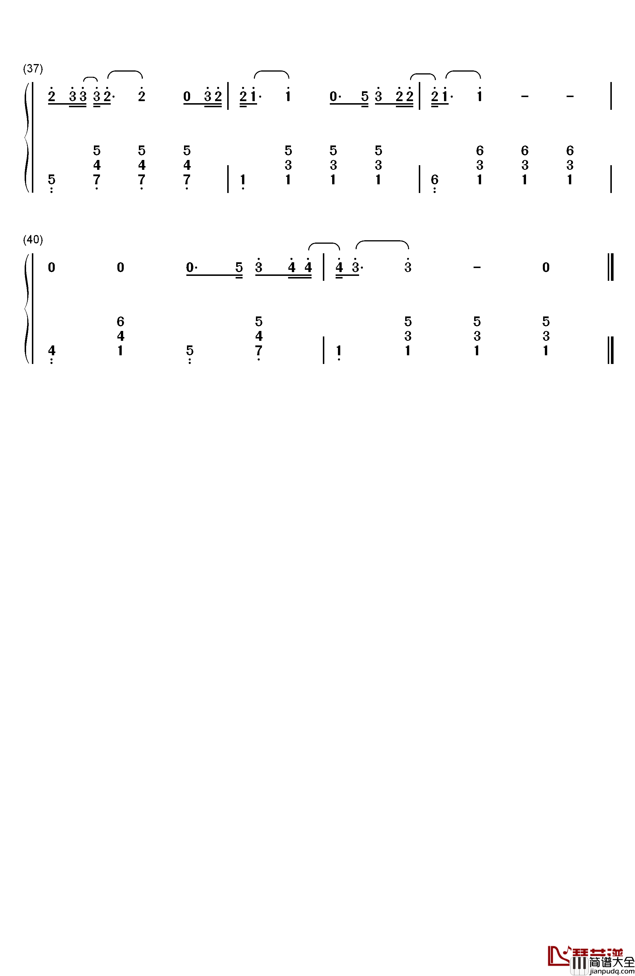 太美丽钢琴简谱_数字双手_陶喆