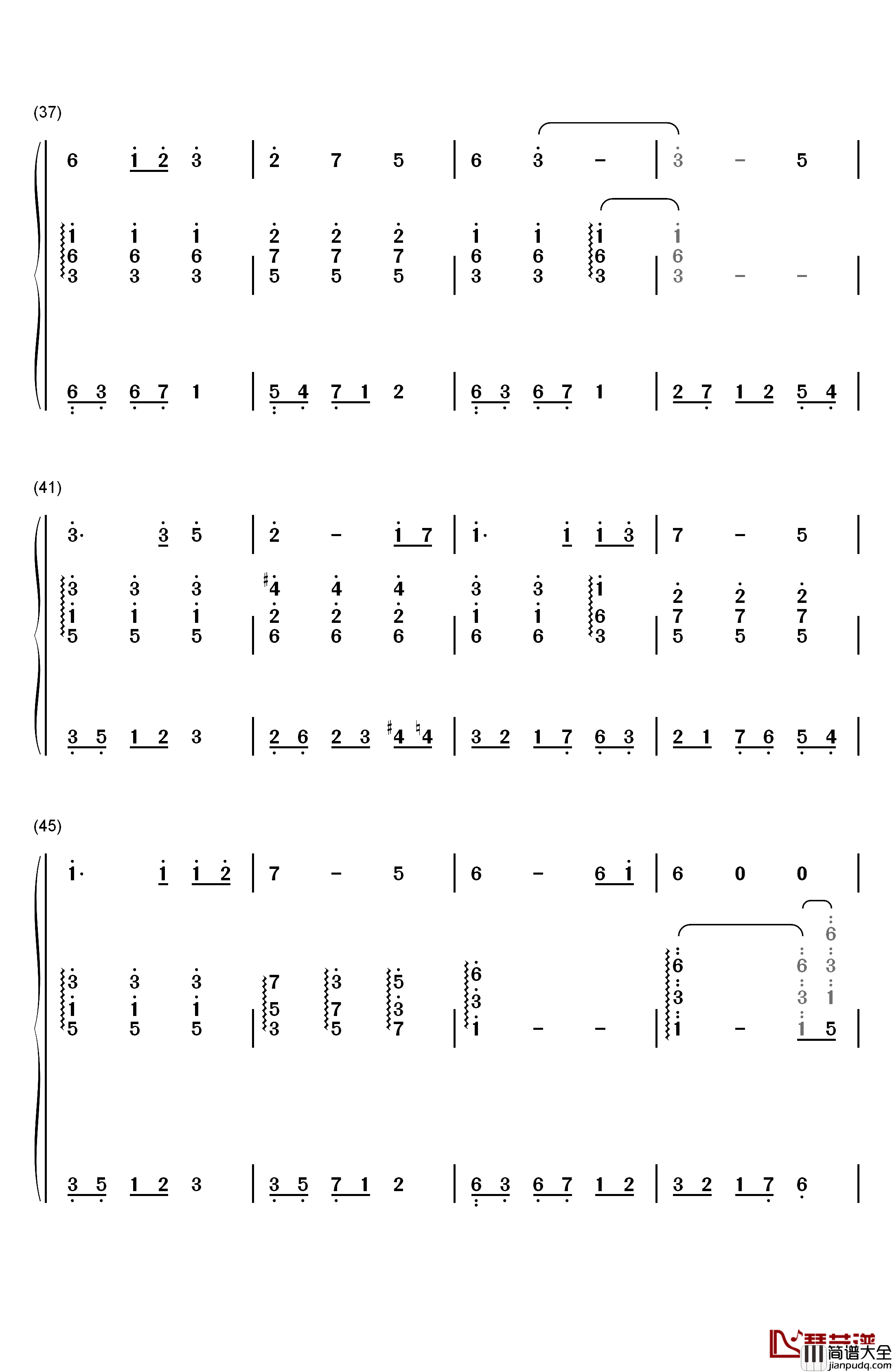 ひかりにわ钢琴简谱_数字双手_早见沙织