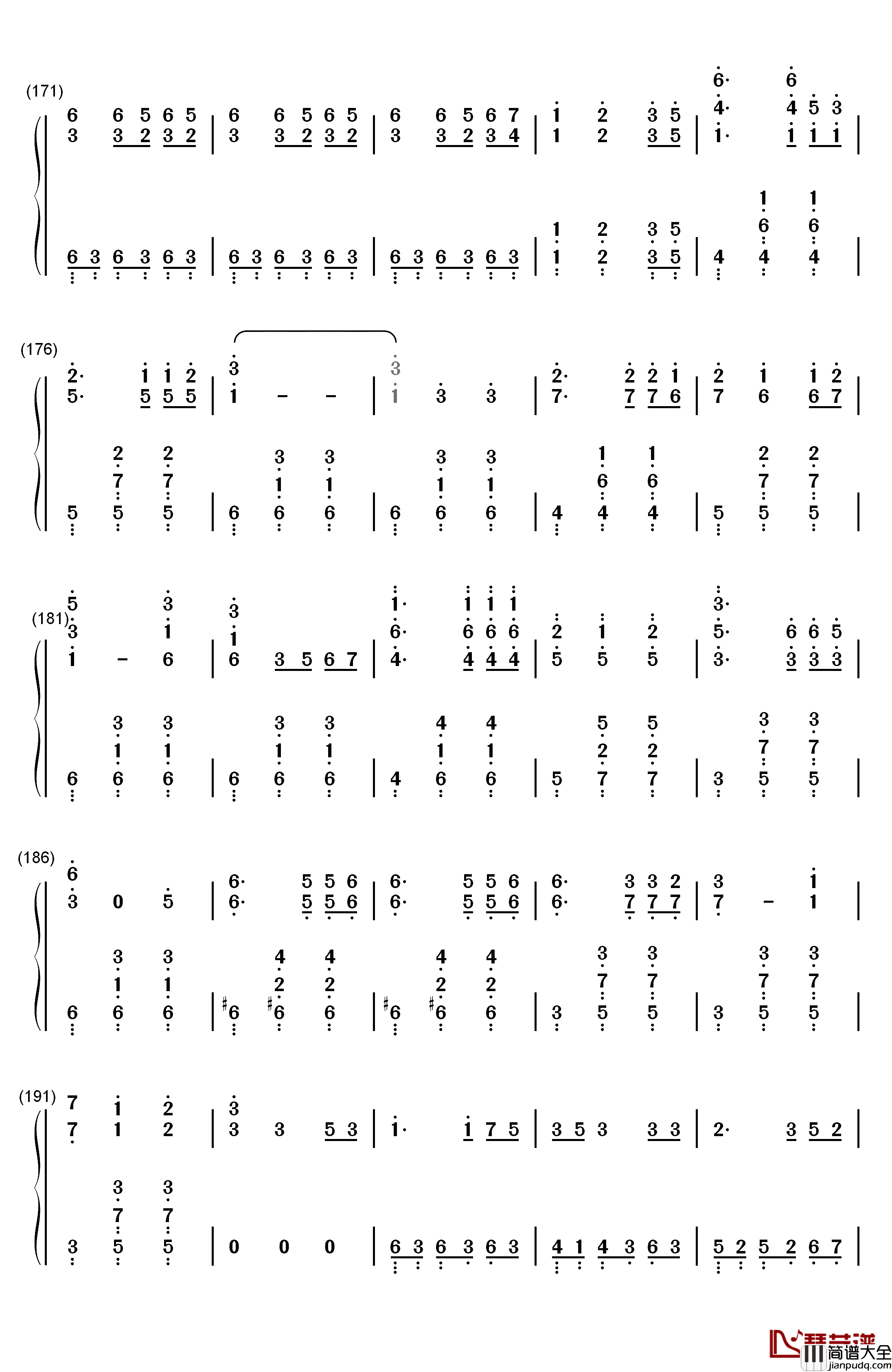 四季折の羽钢琴简谱_数字双手_鏡音リン__鏡音レン