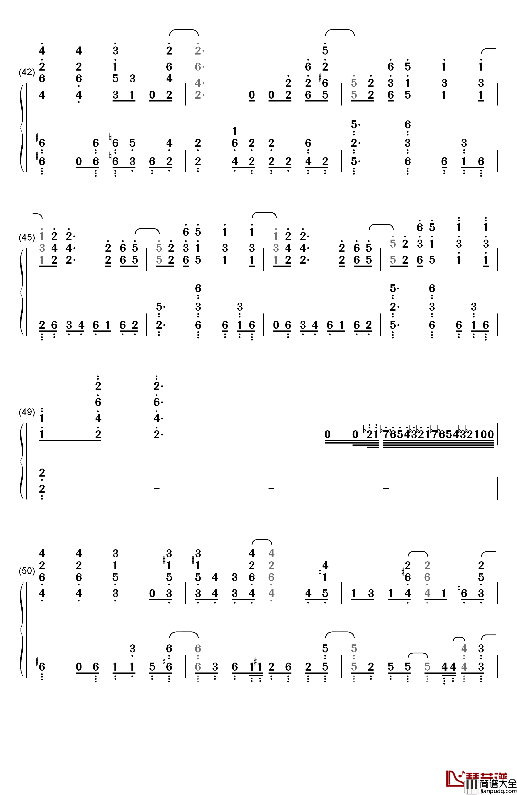 _火影忍者疾风传_主题曲_钢琴简谱_数字双手_水野良树