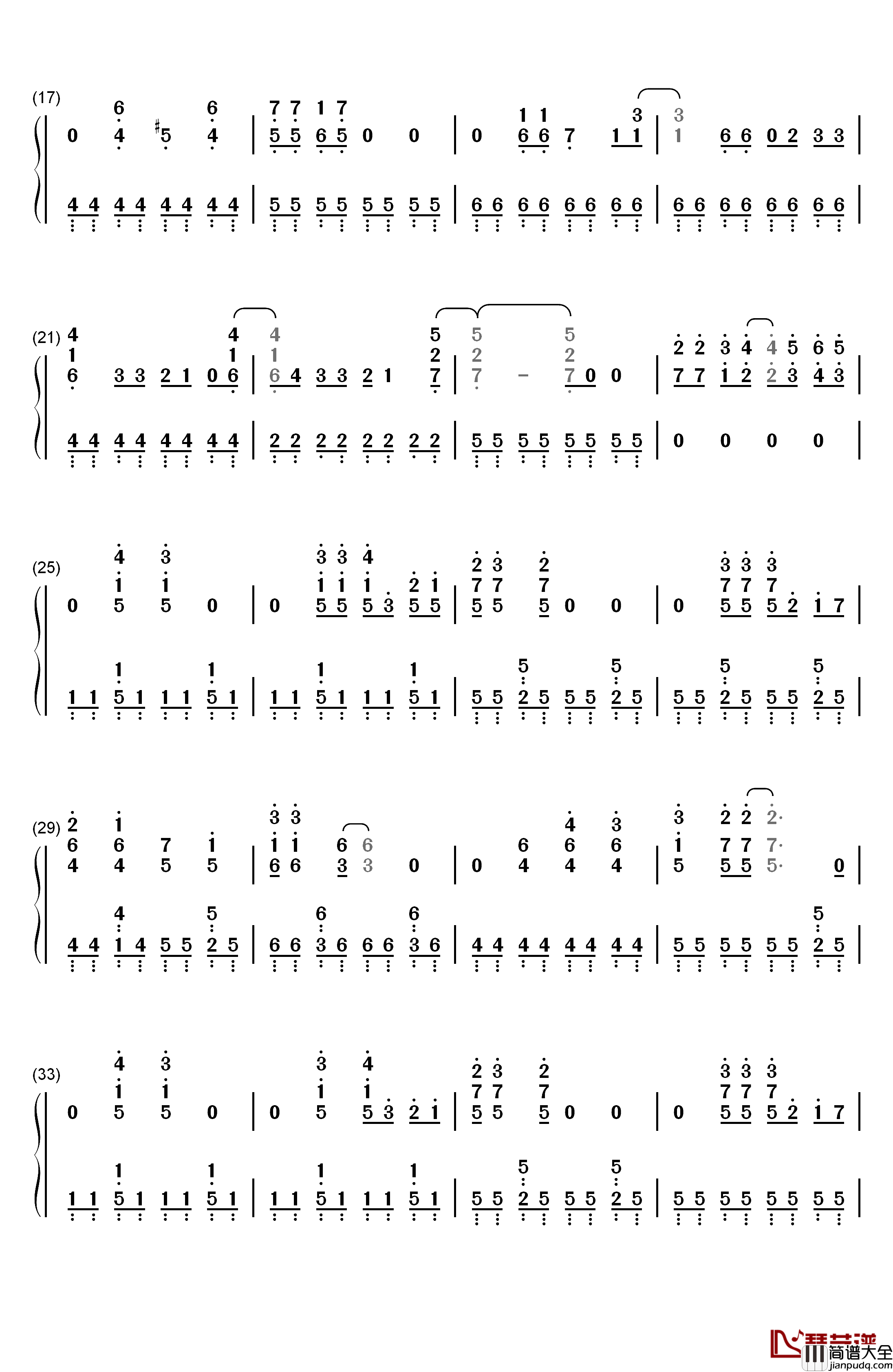 高斯奥特曼钢琴简谱_数字双手_Tōru_Fuyuki