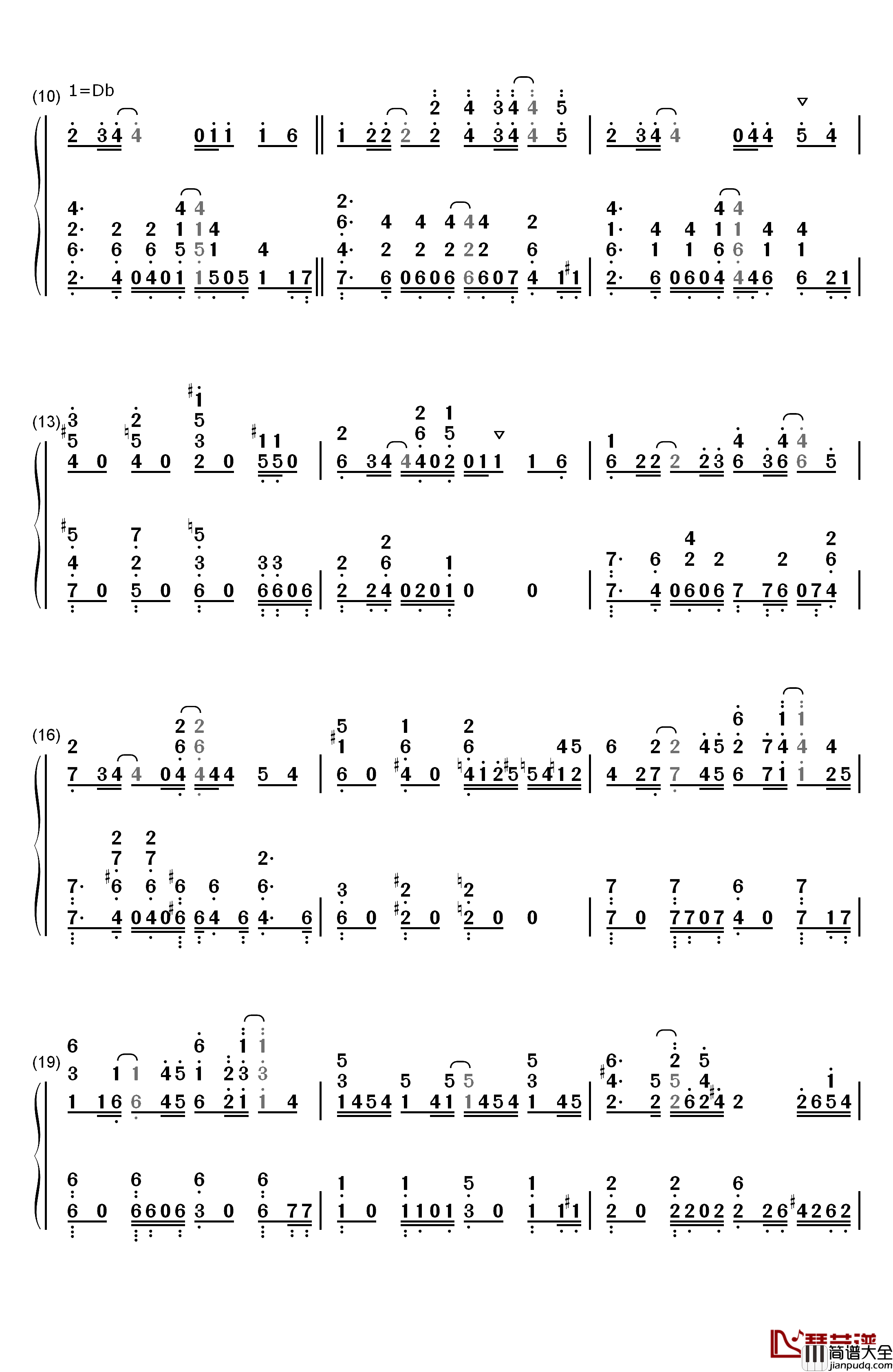 Sign钢琴简谱_数字双手_内田彩