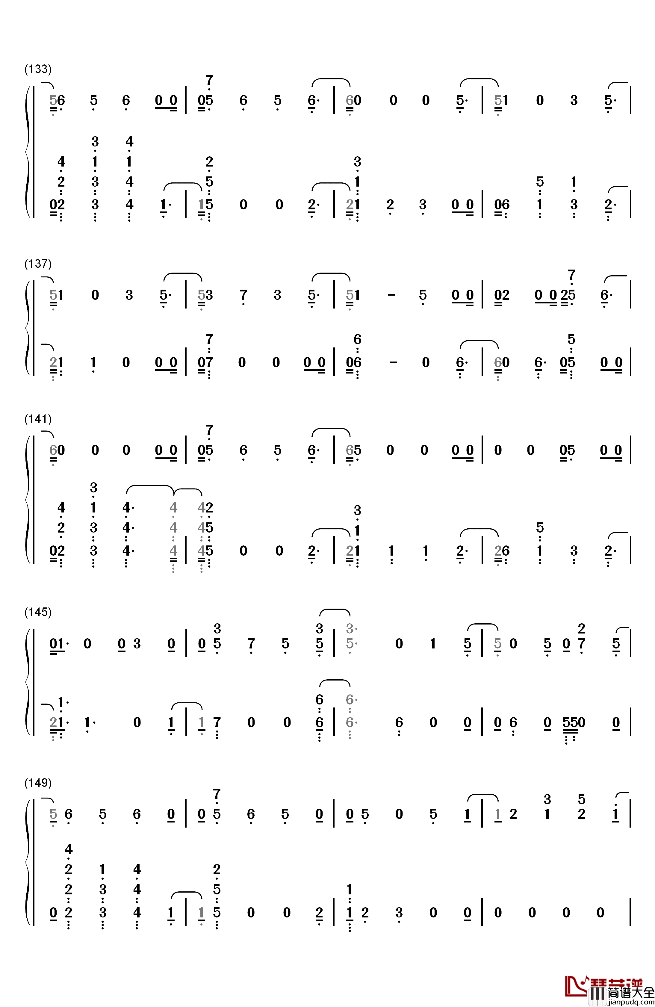 Morning_Light钢琴简谱_数字双手_Justin_Timberlake_Alicia_Keys