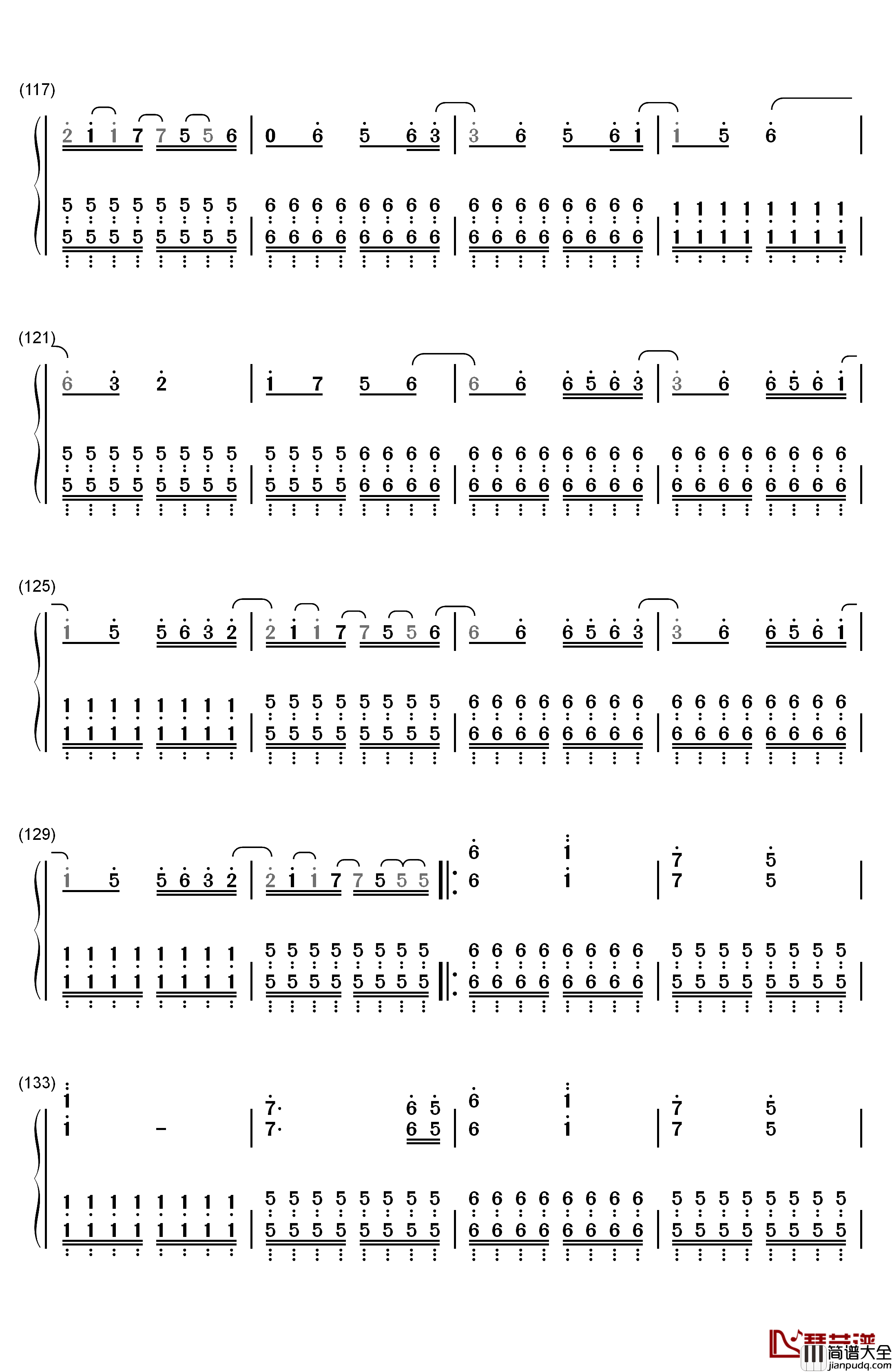 Nemo钢琴简谱_数字双手_Nightwish