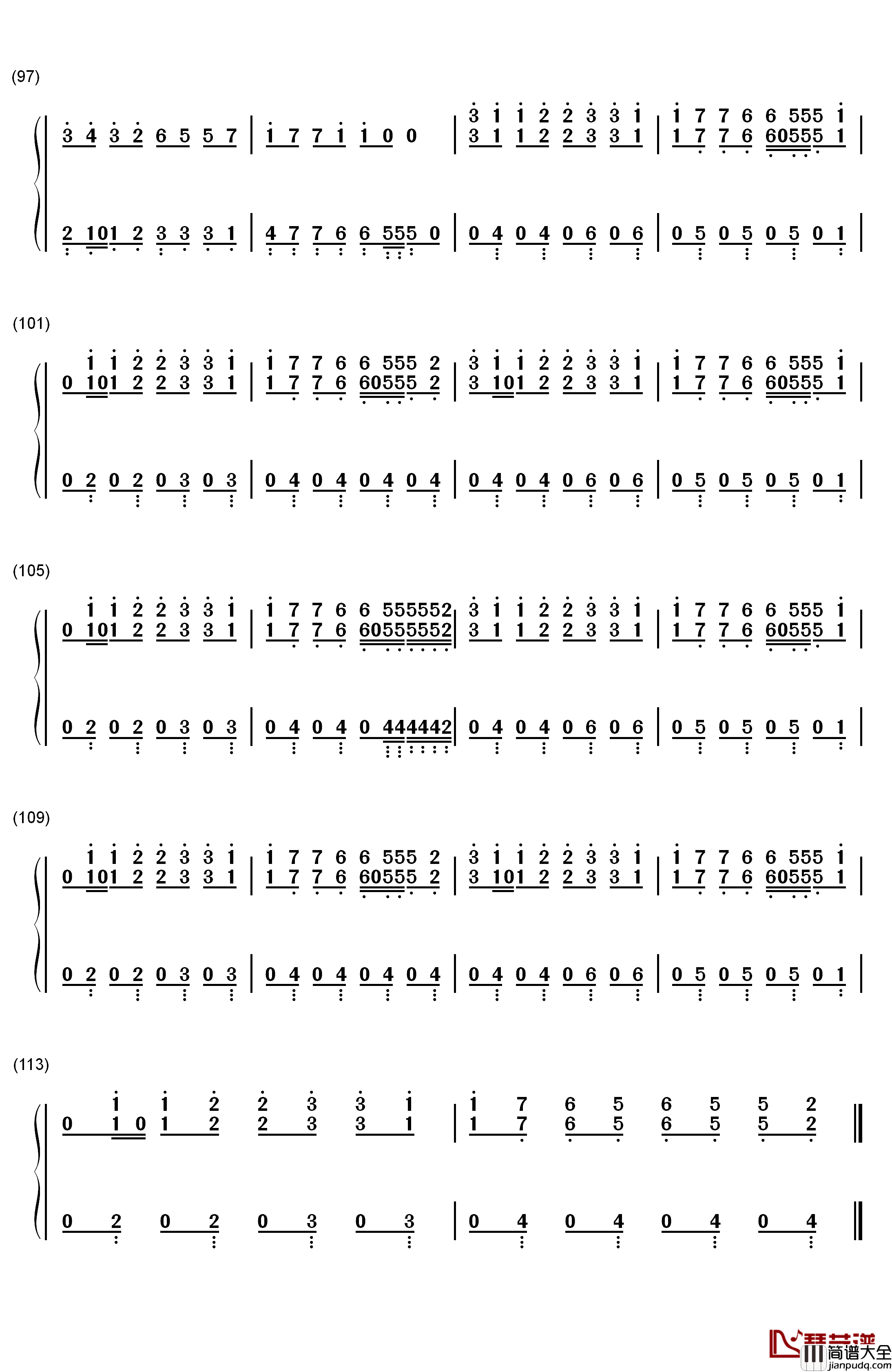 Summer钢琴简谱_数字双手_Calvin_Harris