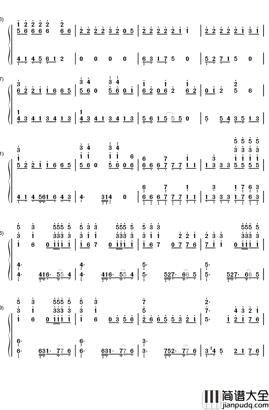 Moonlight钢琴简谱_数字双手_EXO