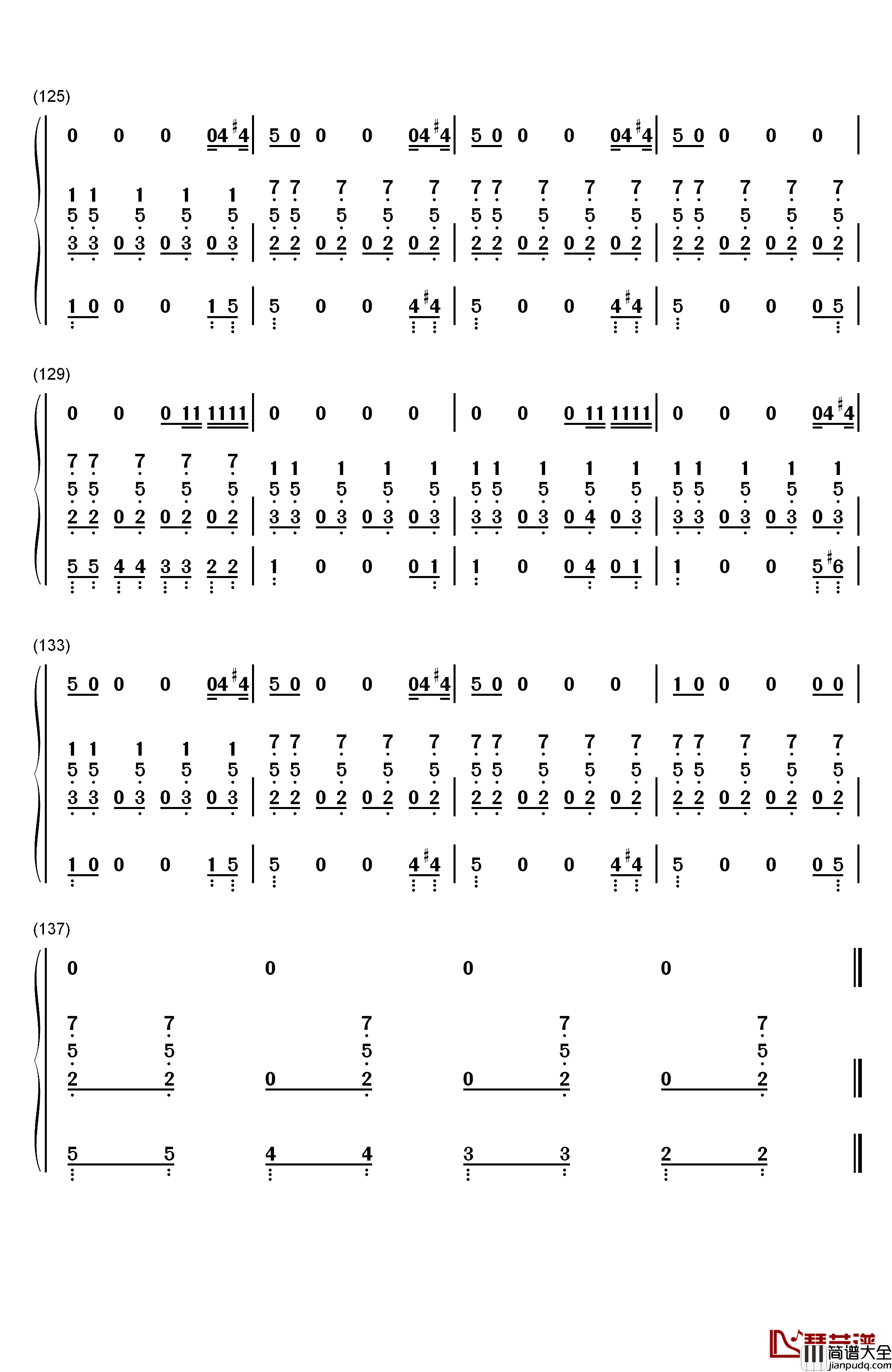 Blurred_Lines钢琴简谱_数字双手_Robin_Thicke/T.I._&_Pharrell