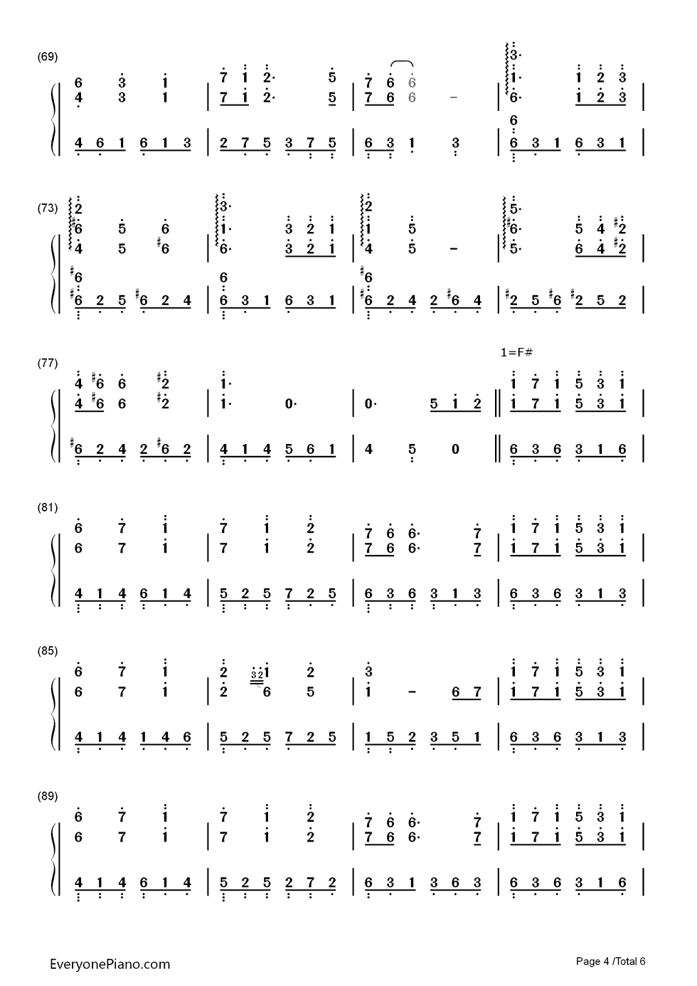 Schwarz～そして少女は森の中～钢琴简谱_数字双手_霜月はるか&Revo