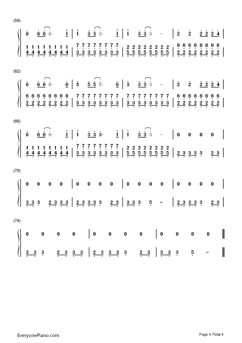 Amerika钢琴简谱_数字双手_Rammstein