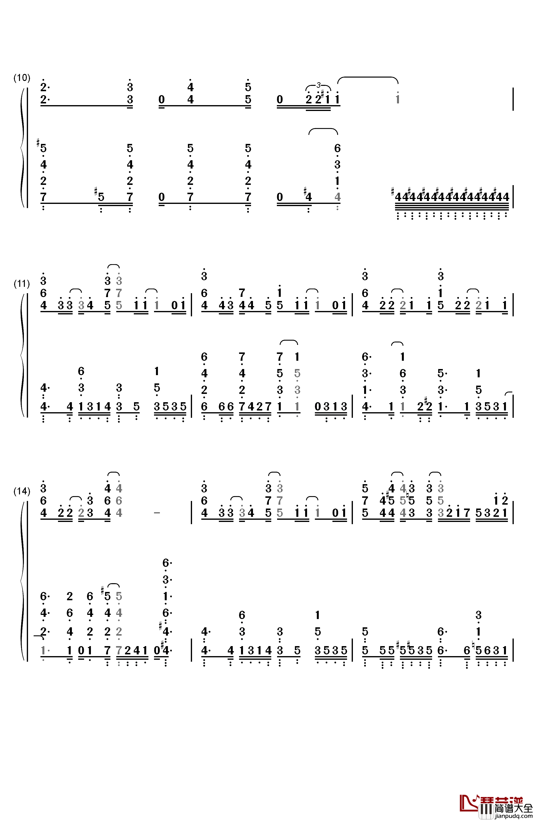 Sympathy_of_Love钢琴简谱_数字双手_田村由加莉