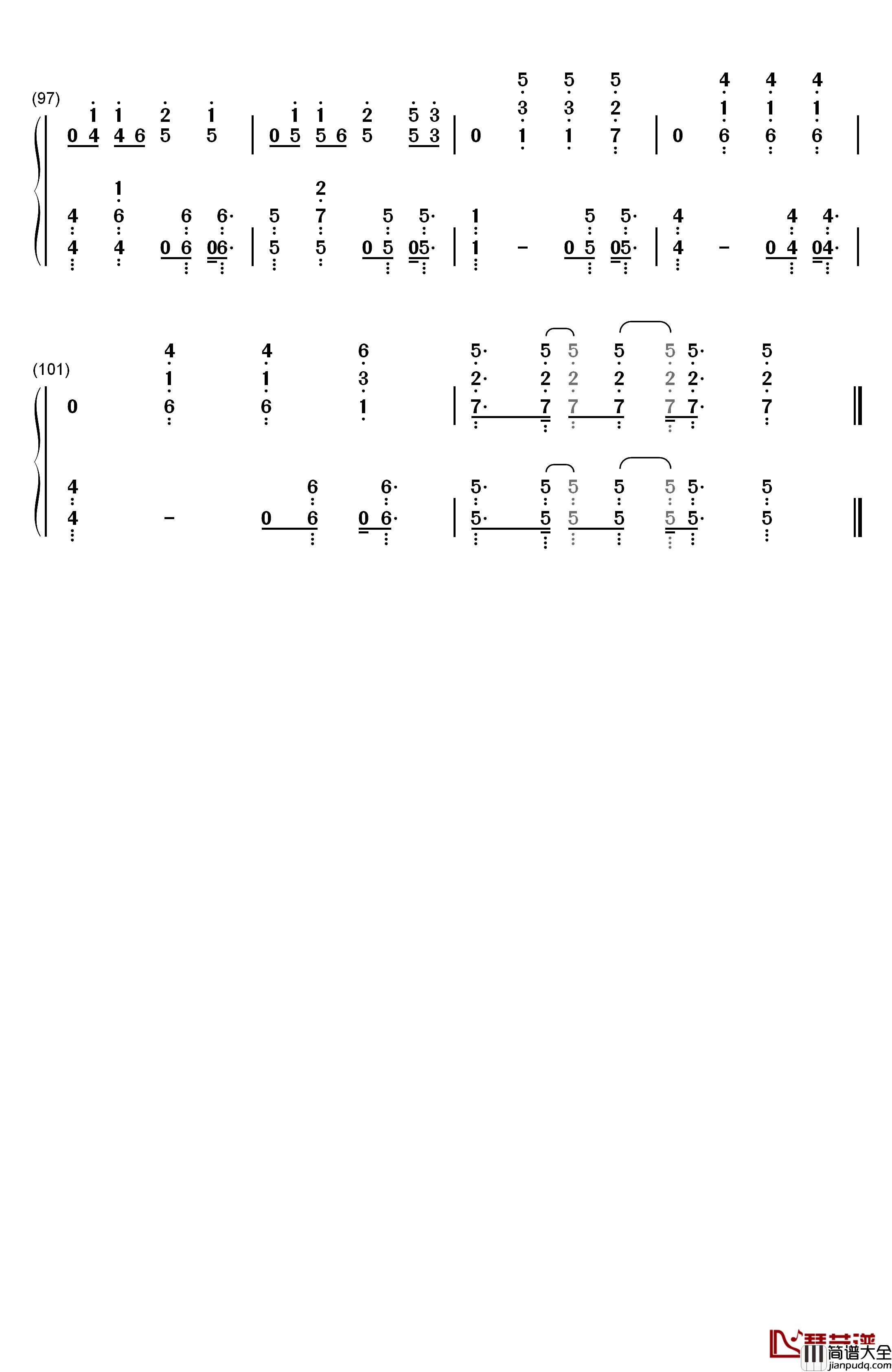 22钢琴简谱_数字双手_Taylor_Swift